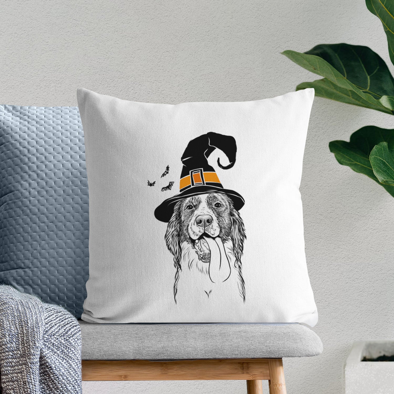 Duke the English Springer Spaniel - Throw Pillow Cover