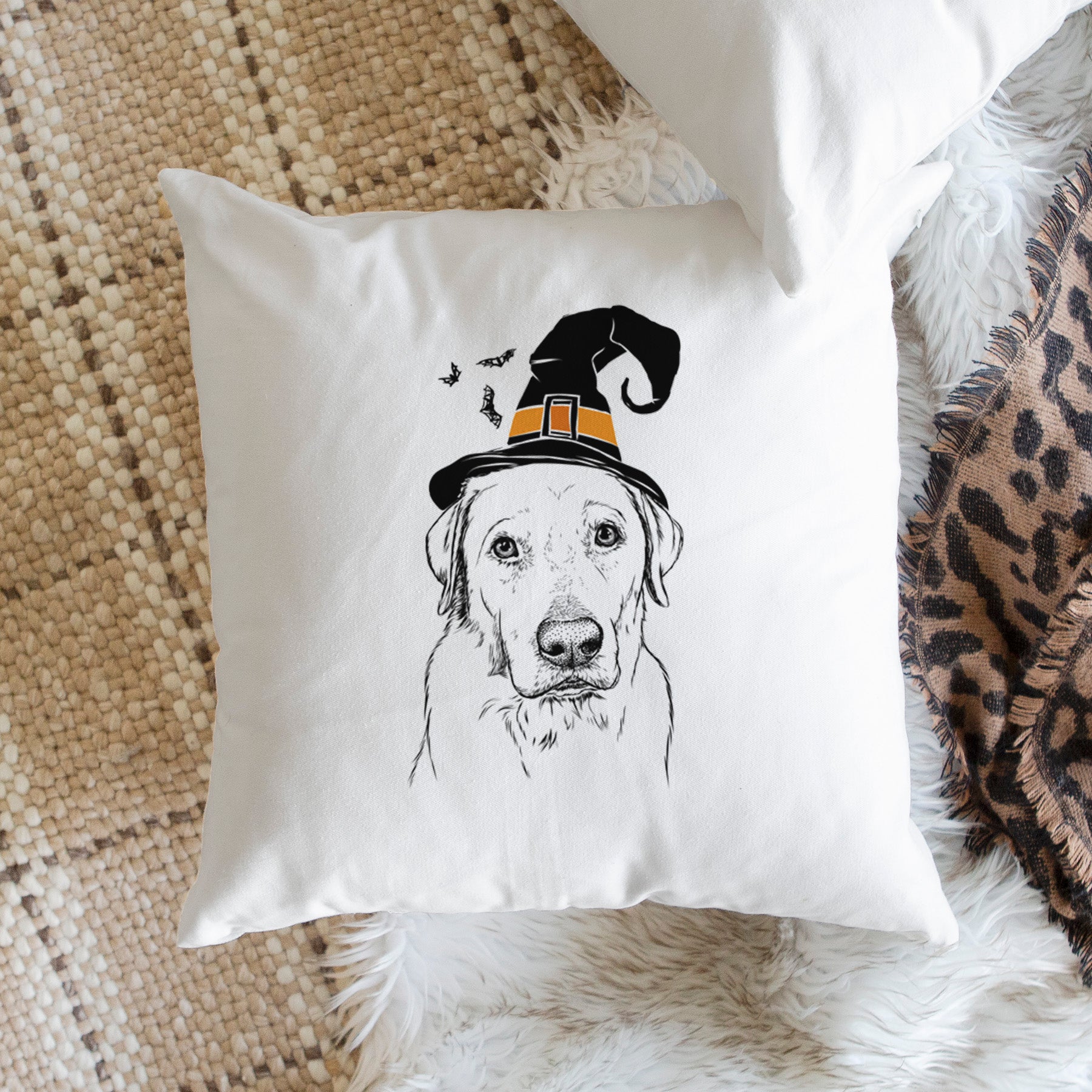 Duke the Yellow Lab - Throw Pillow Cover