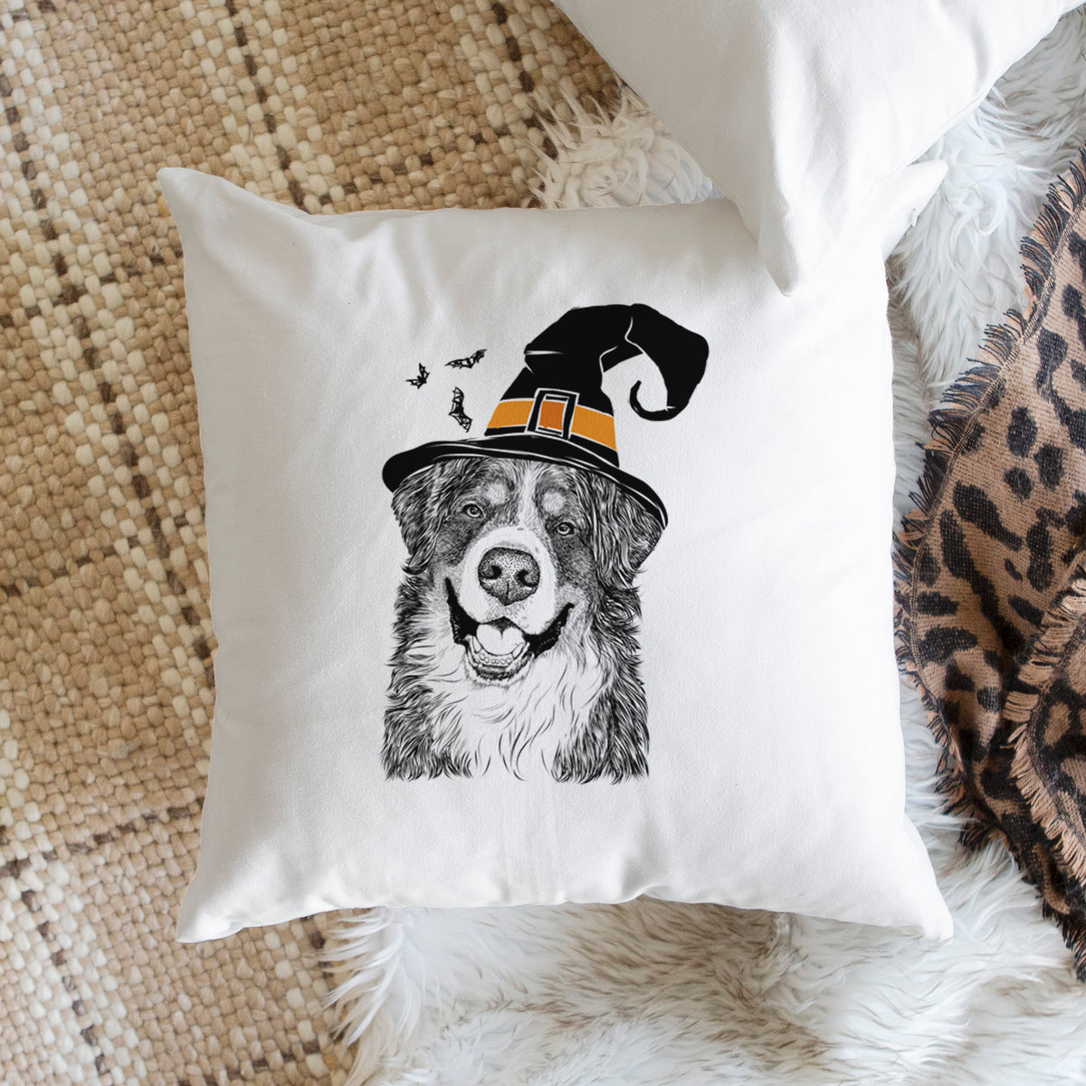 Eiger the Bernese Mountain Dog - Throw Pillow Cover