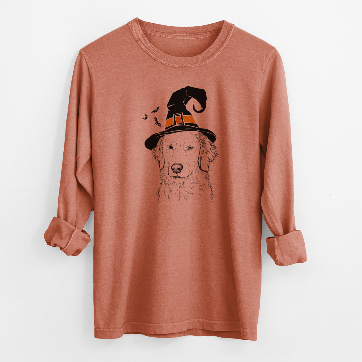 Witch Eli the Golden Retriever - Men's Heavyweight 100% Cotton Long Sleeve