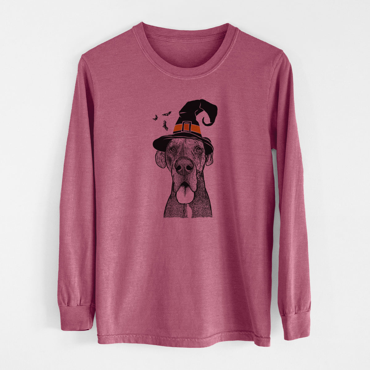 Witch Eli the Great Dane - Men's Heavyweight 100% Cotton Long Sleeve