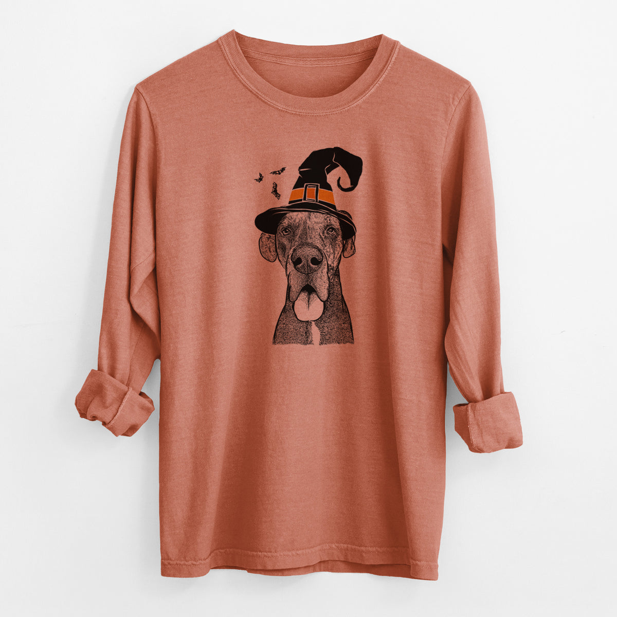 Witch Eli the Great Dane - Men's Heavyweight 100% Cotton Long Sleeve