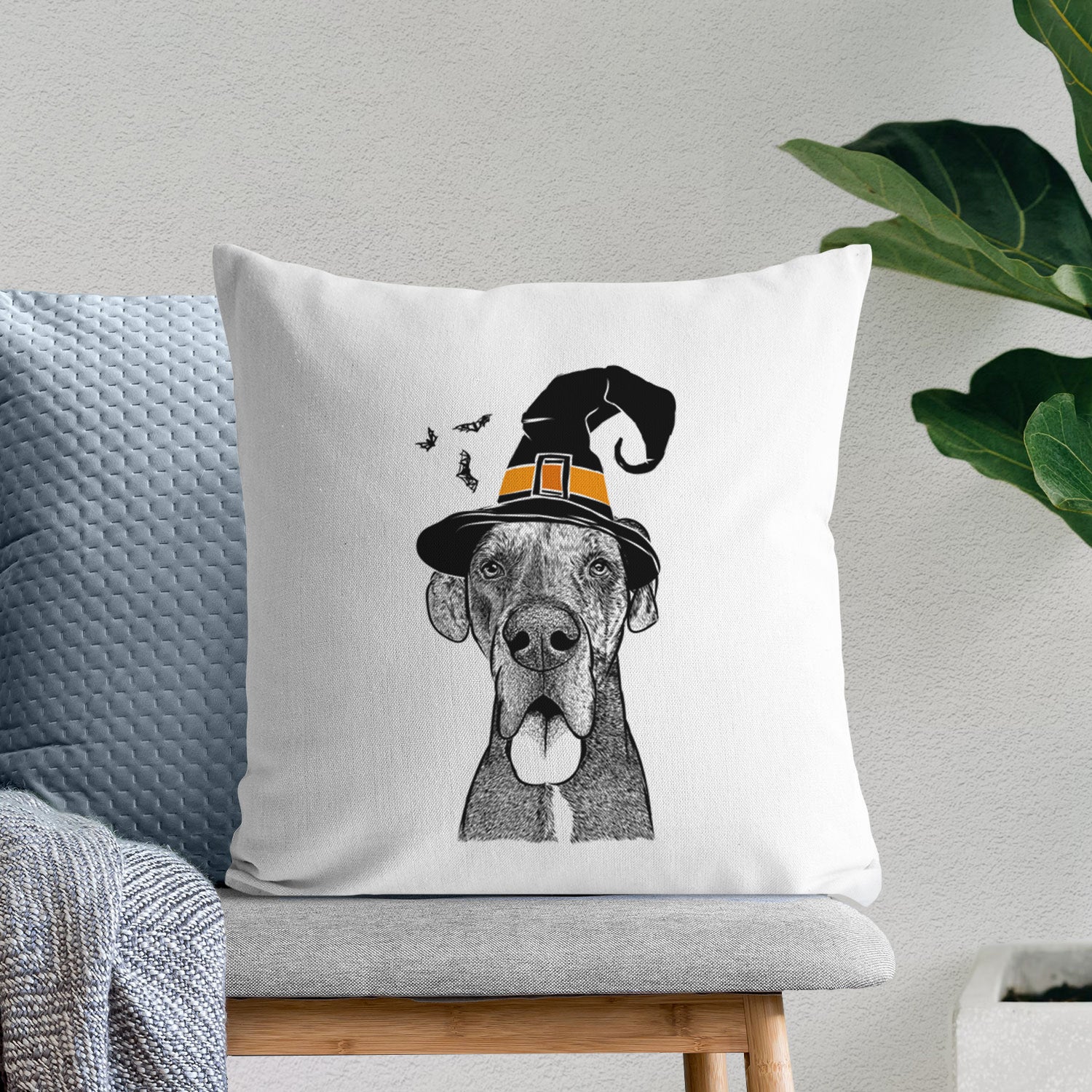 Eli the Great Dane - Throw Pillow Cover