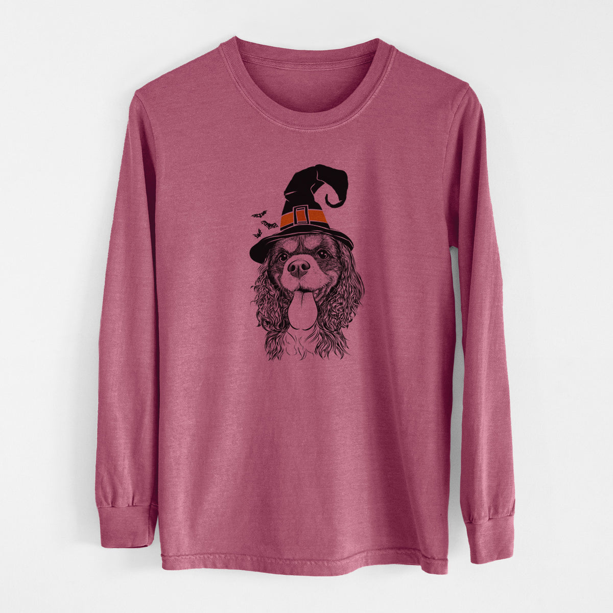 Witch Elizabeth the Cavalier King Charles Spaniel - Men's Heavyweight 100% Cotton Long Sleeve