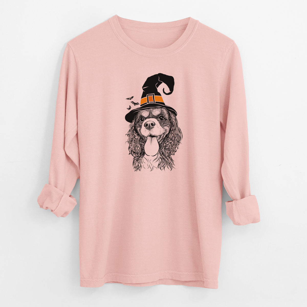 Witch Elizabeth the Cavalier King Charles Spaniel - Men's Heavyweight 100% Cotton Long Sleeve