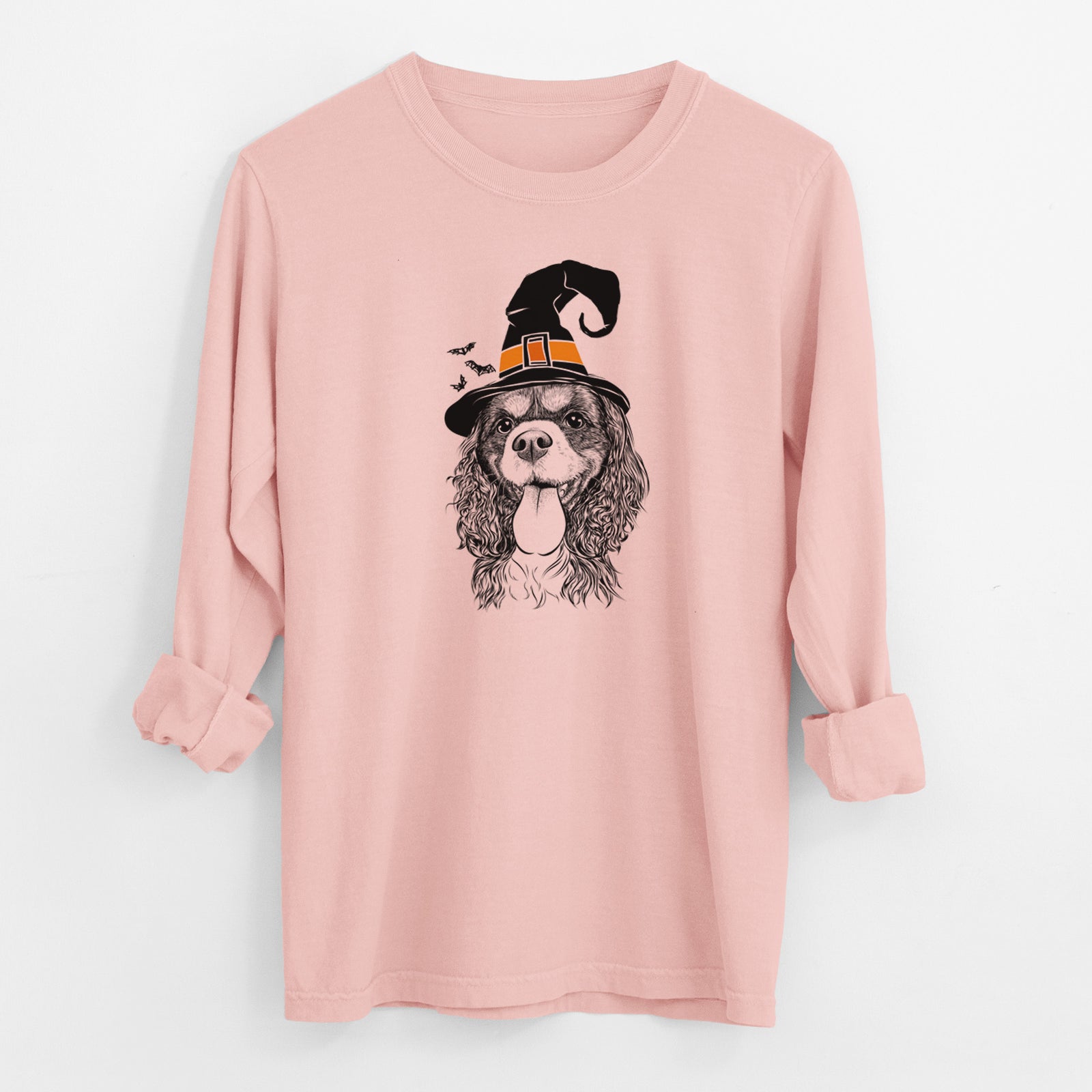 Witch Elizabeth the Cavalier King Charles Spaniel - Men's Heavyweight 100% Cotton Long Sleeve