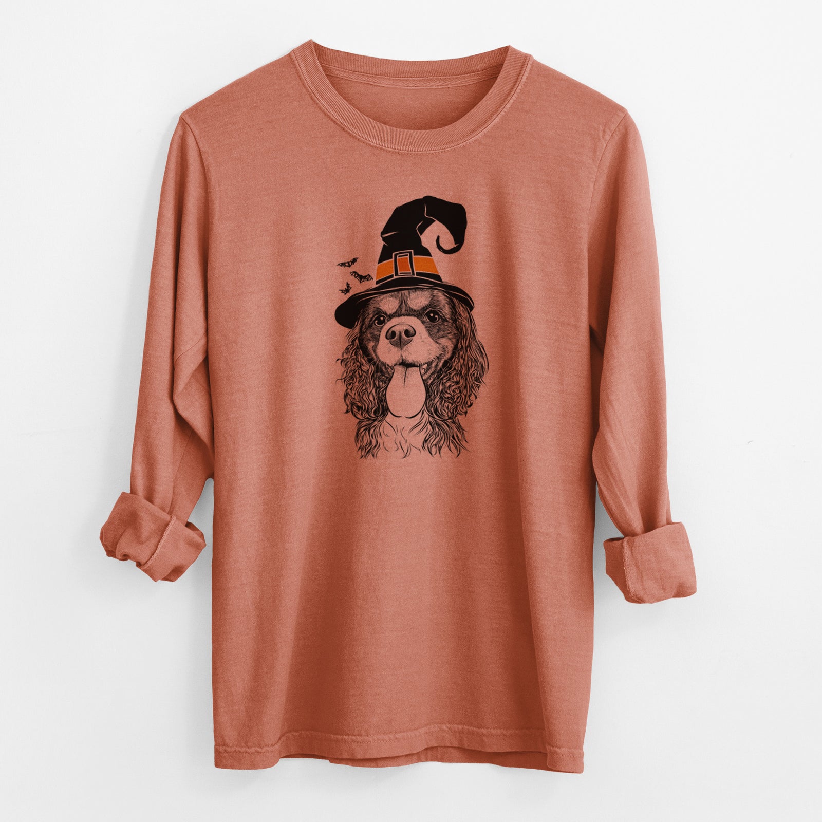 Witch Elizabeth the Cavalier King Charles Spaniel - Men's Heavyweight 100% Cotton Long Sleeve