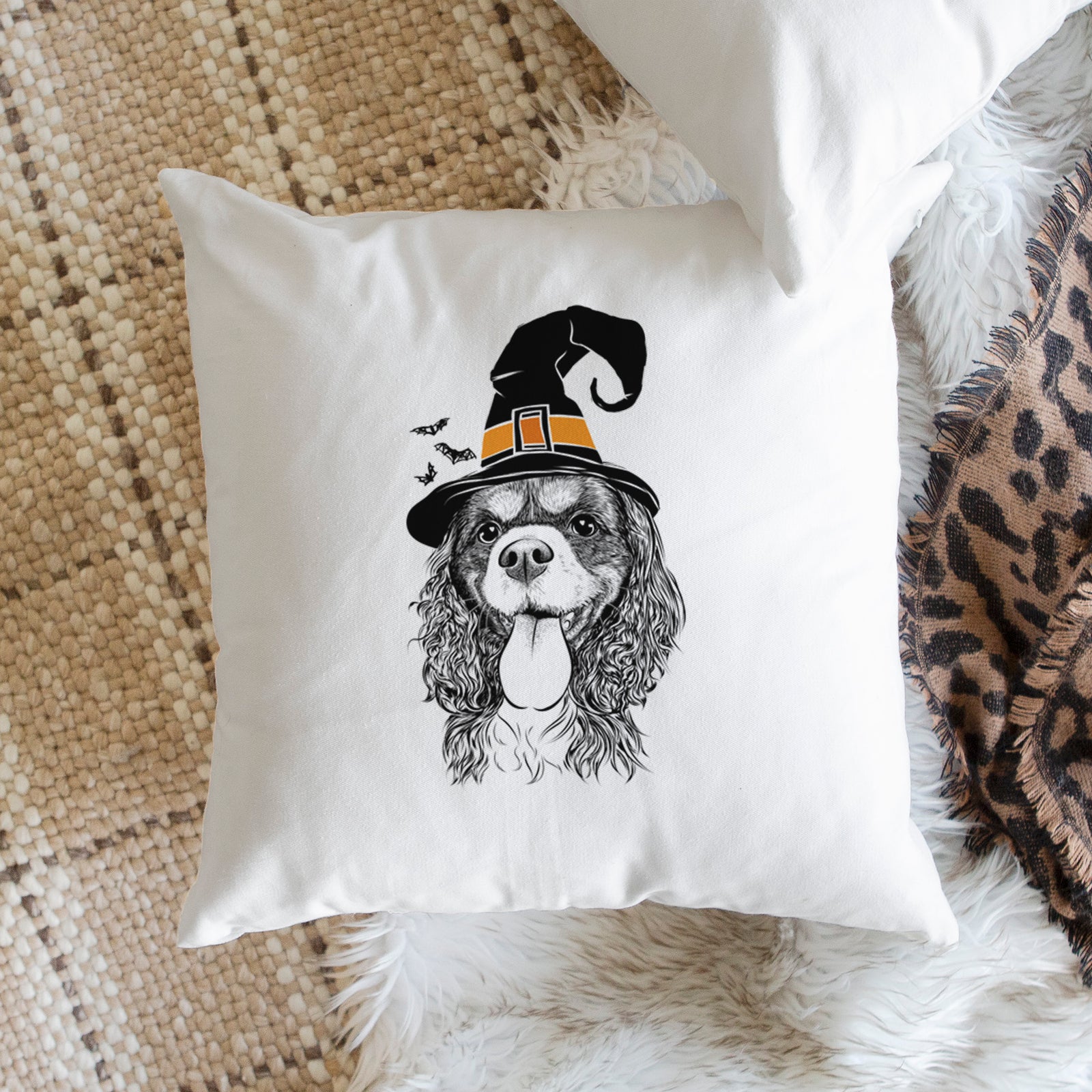 Elizabeth the Cavalier King Charles Spaniel - Throw Pillow Cover