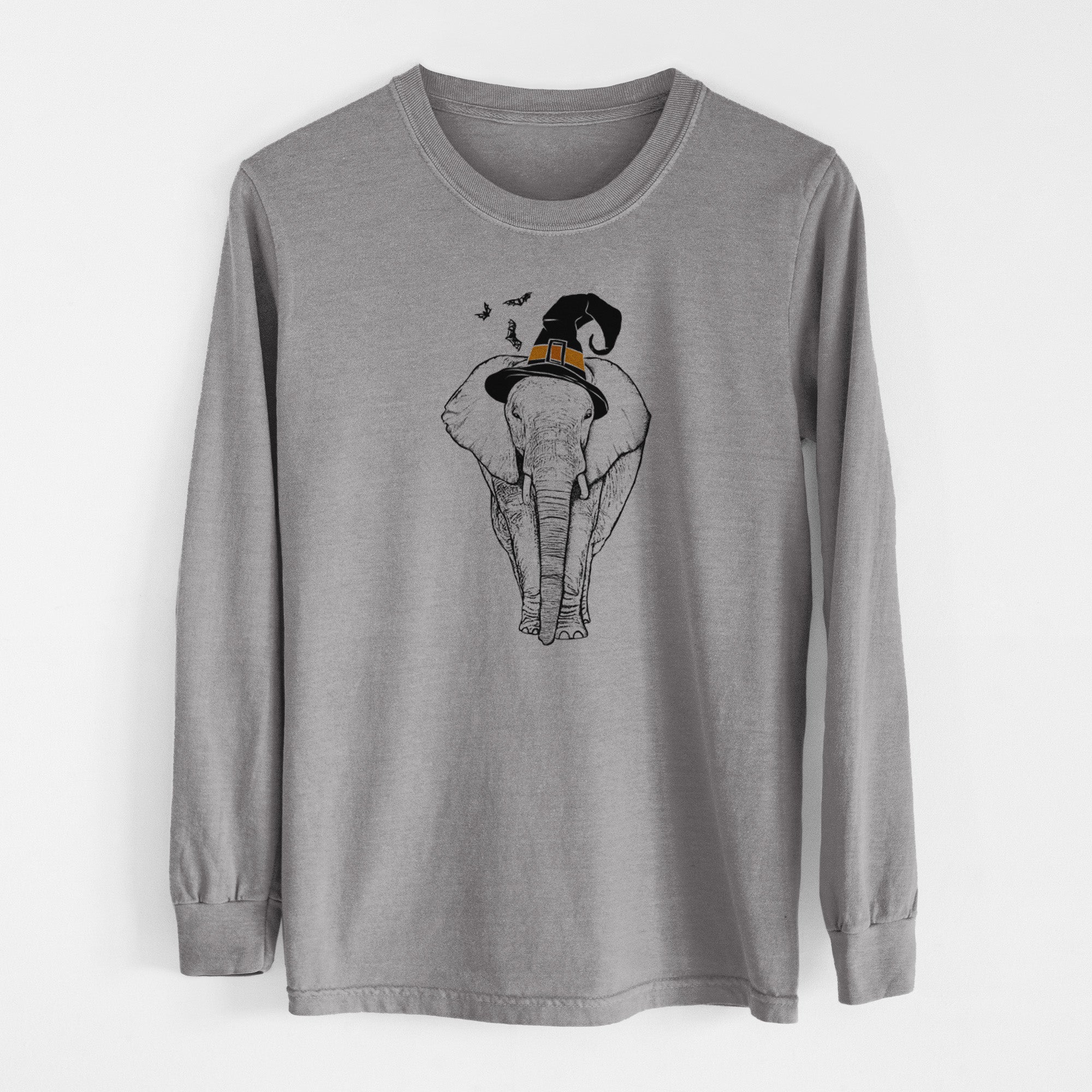 Witch Ella the Elephant - Men's Heavyweight 100% Cotton Long Sleeve