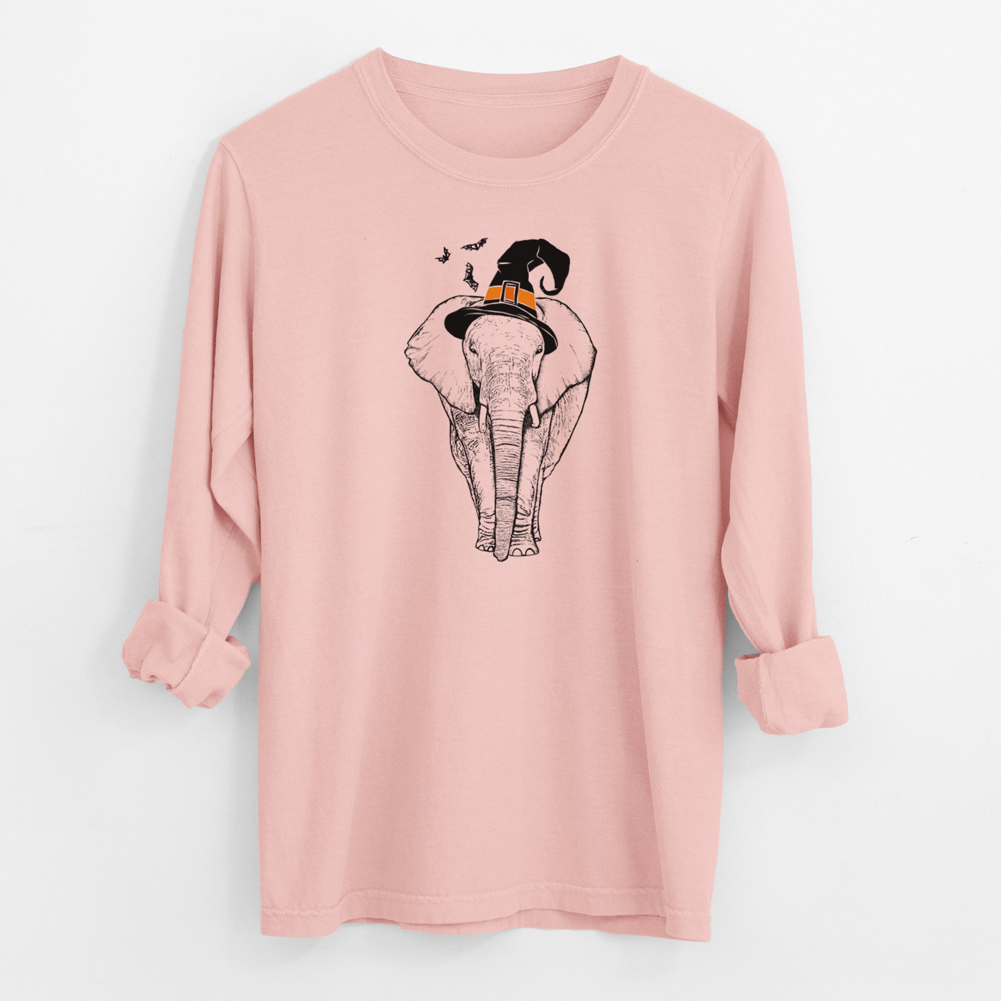 Witch Ella the Elephant - Men's Heavyweight 100% Cotton Long Sleeve