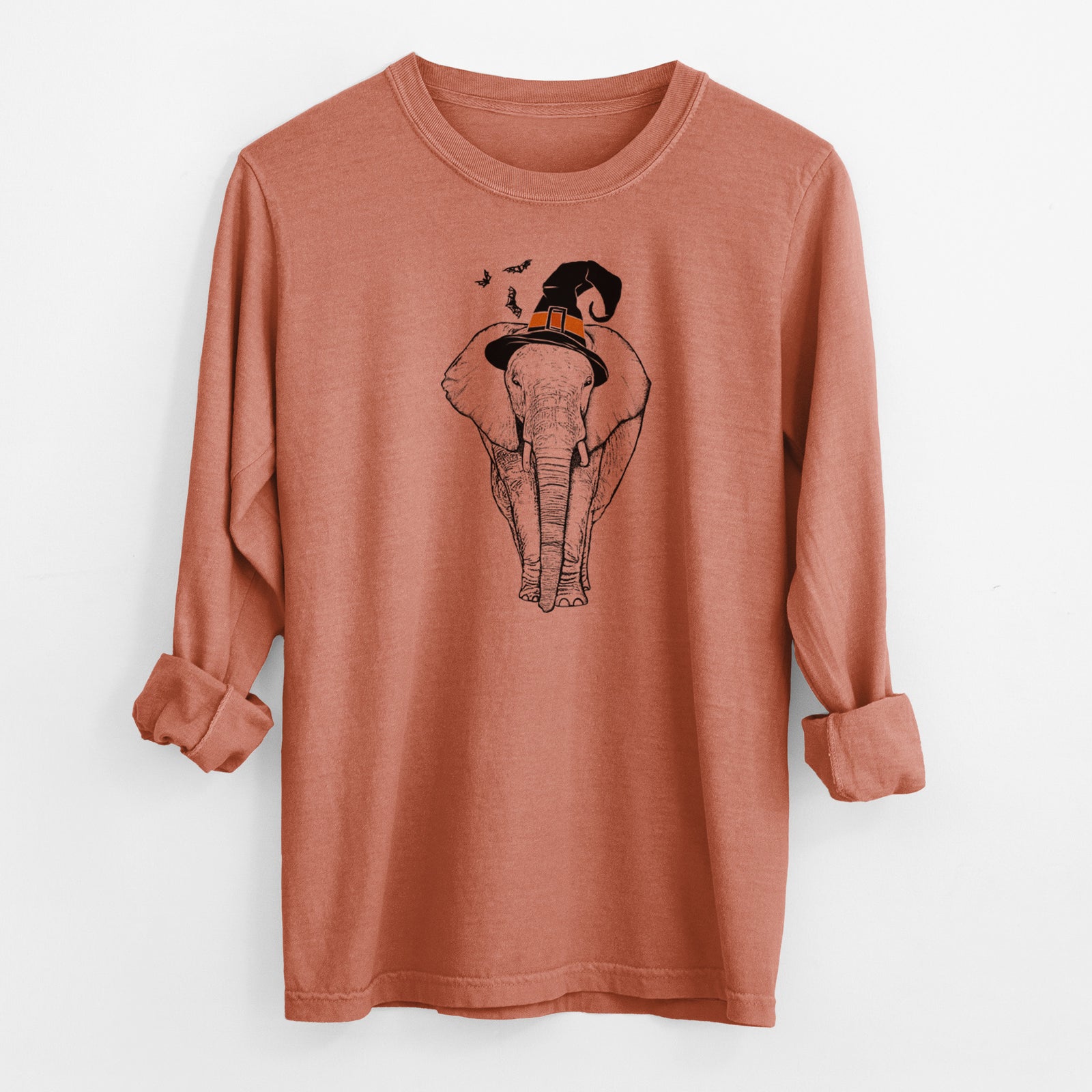 Witch Ella the Elephant - Men's Heavyweight 100% Cotton Long Sleeve