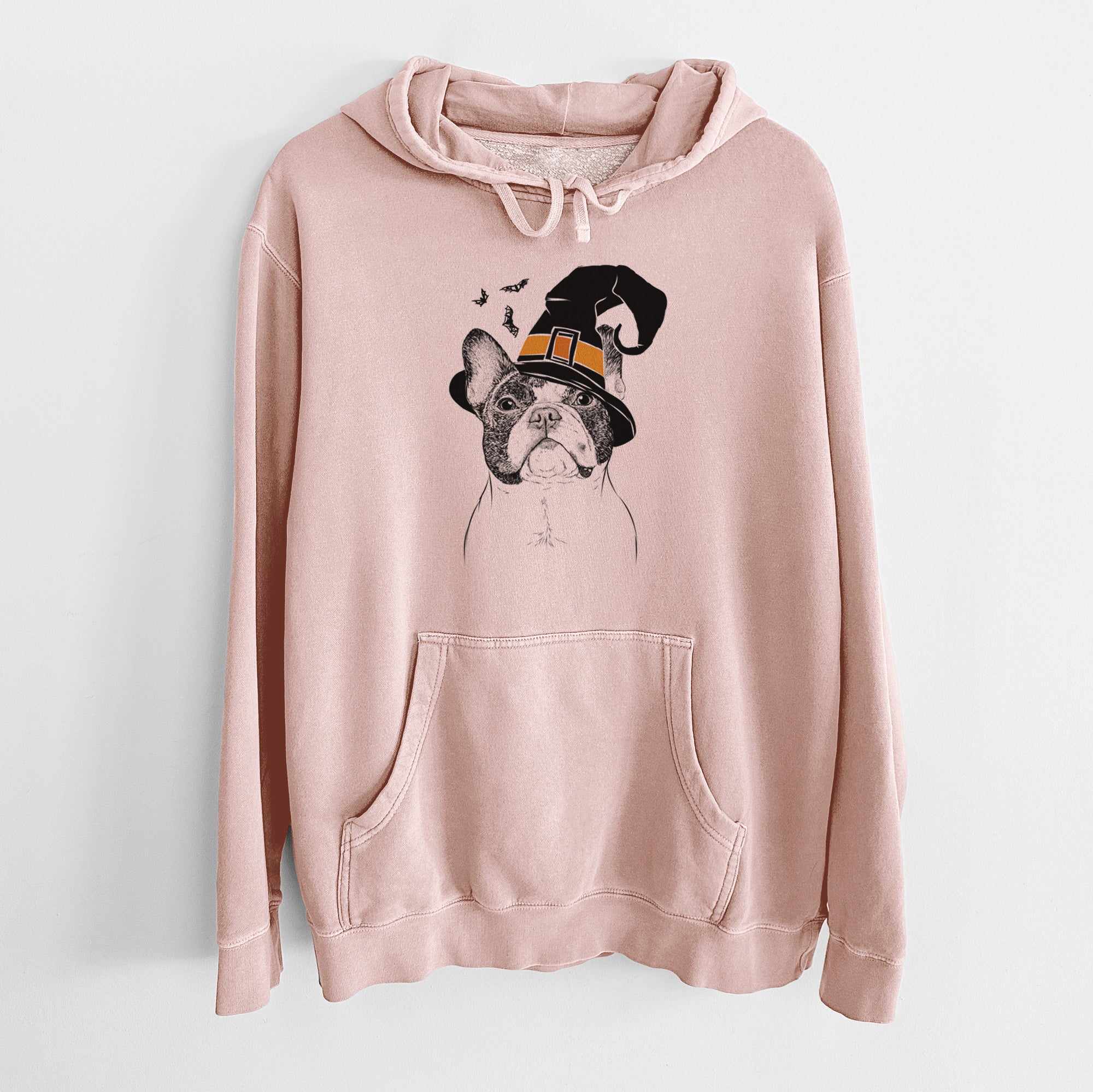 Witch Ella the French Bulldog - Unisex Pigment Dyed Hoodie