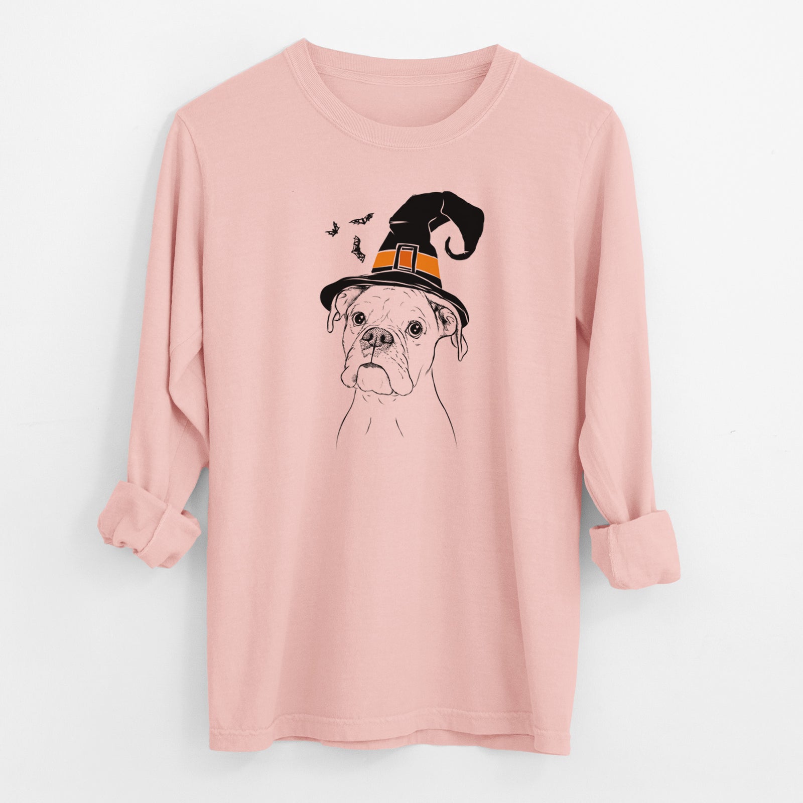 Witch Ellie the Boxer - Men's Heavyweight 100% Cotton Long Sleeve
