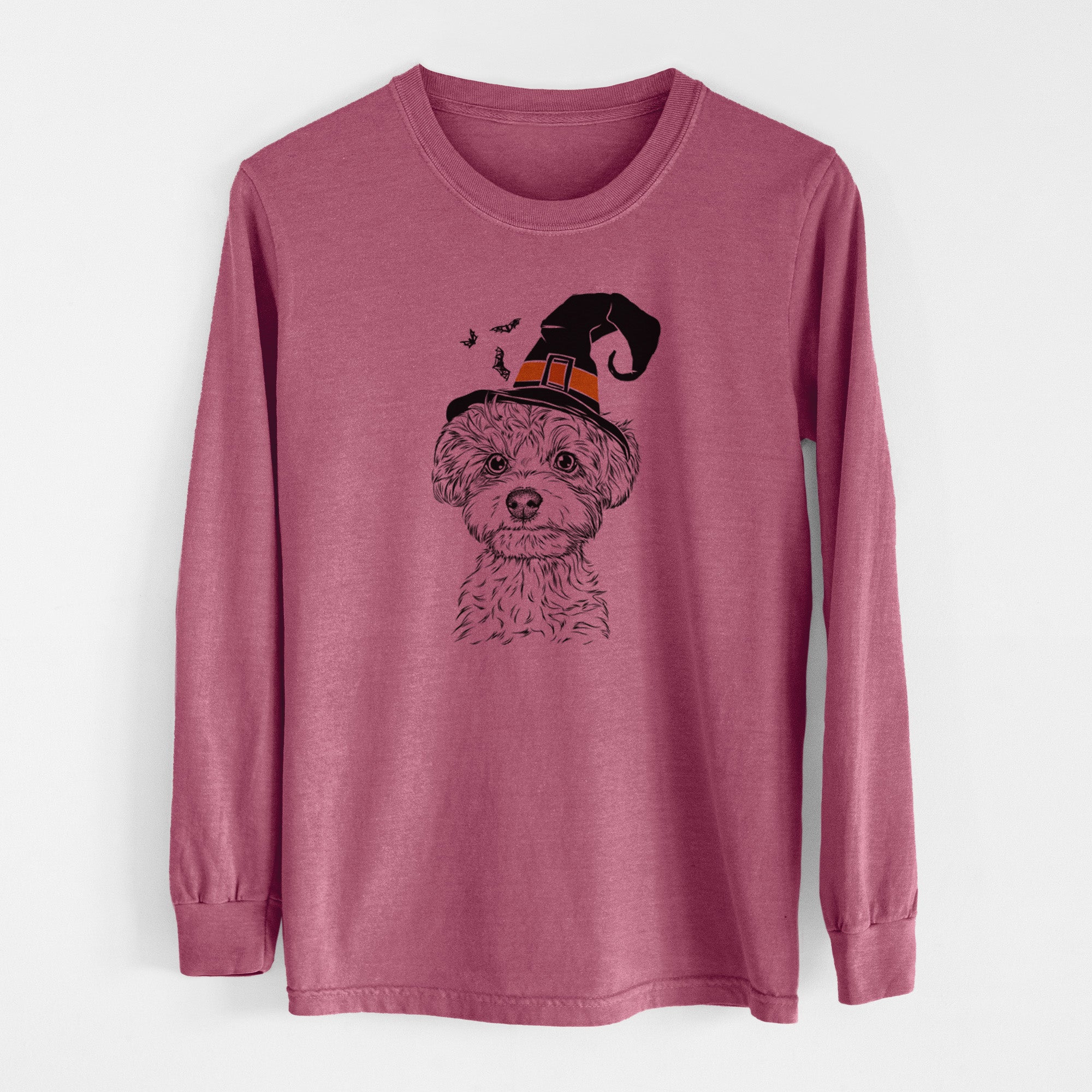 Witch Elliott the Yorkiepoo - Men's Heavyweight 100% Cotton Long Sleeve