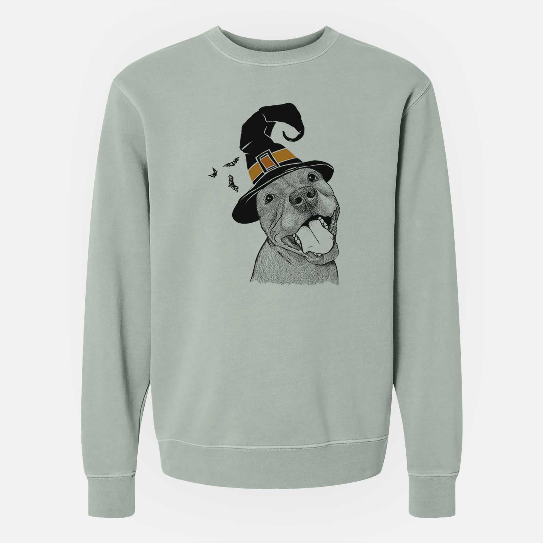 Witch Eloise the Pitbull Mix - Unisex Pigment Dyed Crew Sweatshirt