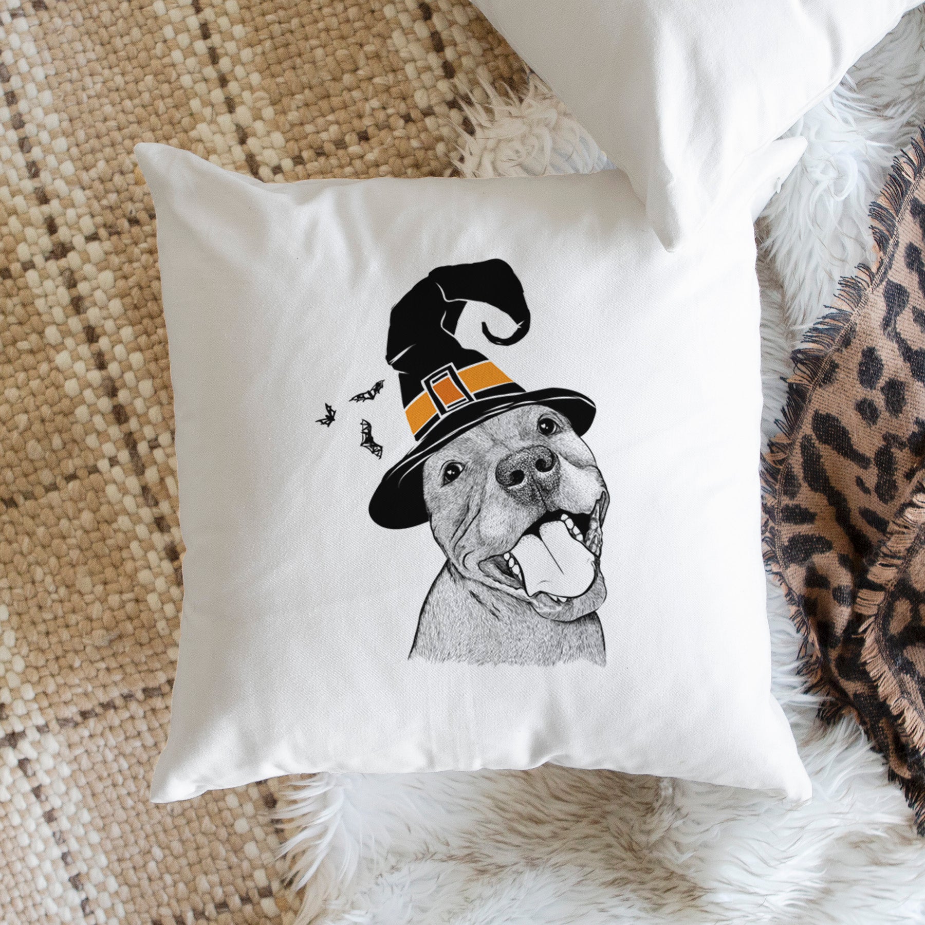 Eloise the Pitbull Mix - Throw Pillow Cover