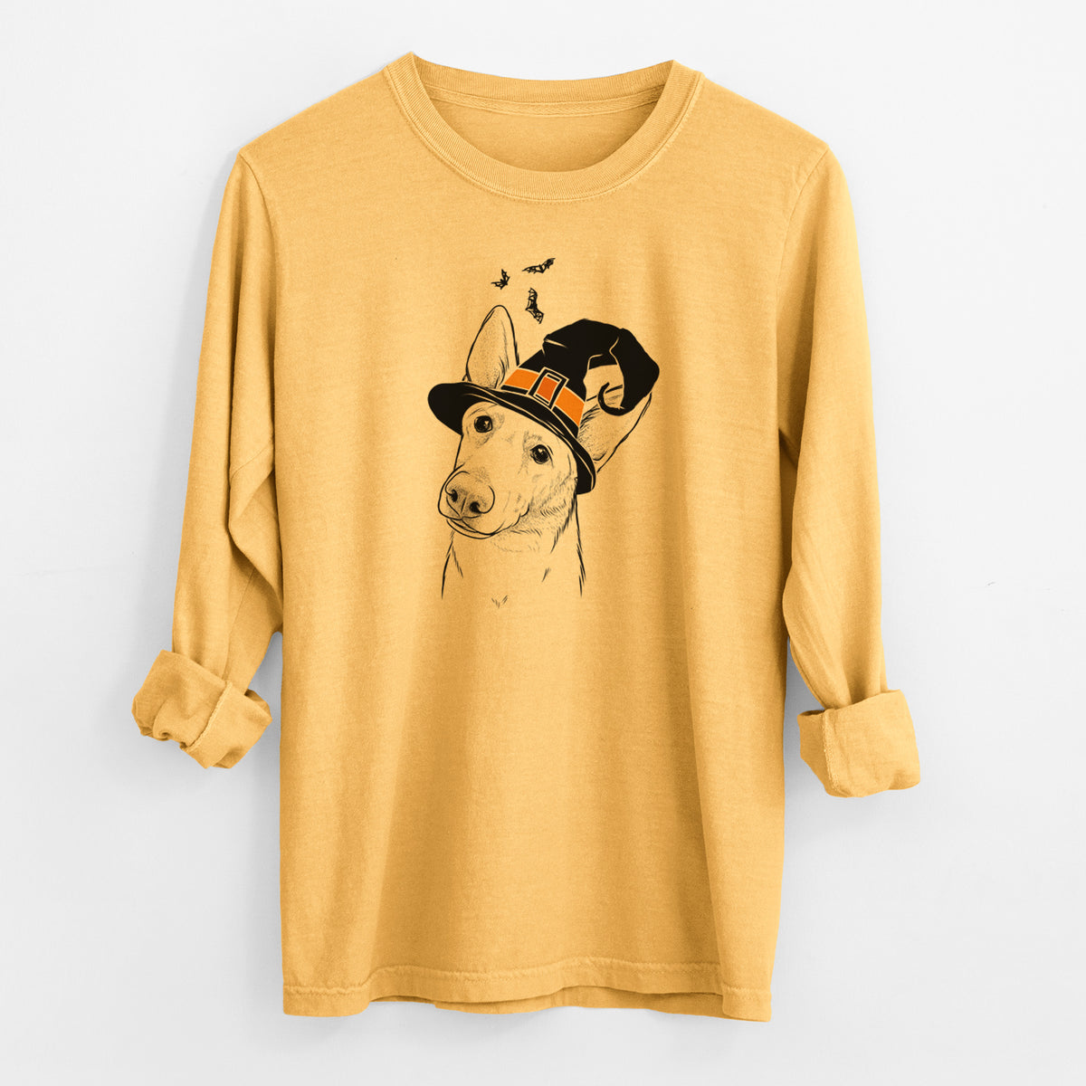 Witch Elsa the German Shepherd - Men's Heavyweight 100% Cotton Long Sleeve