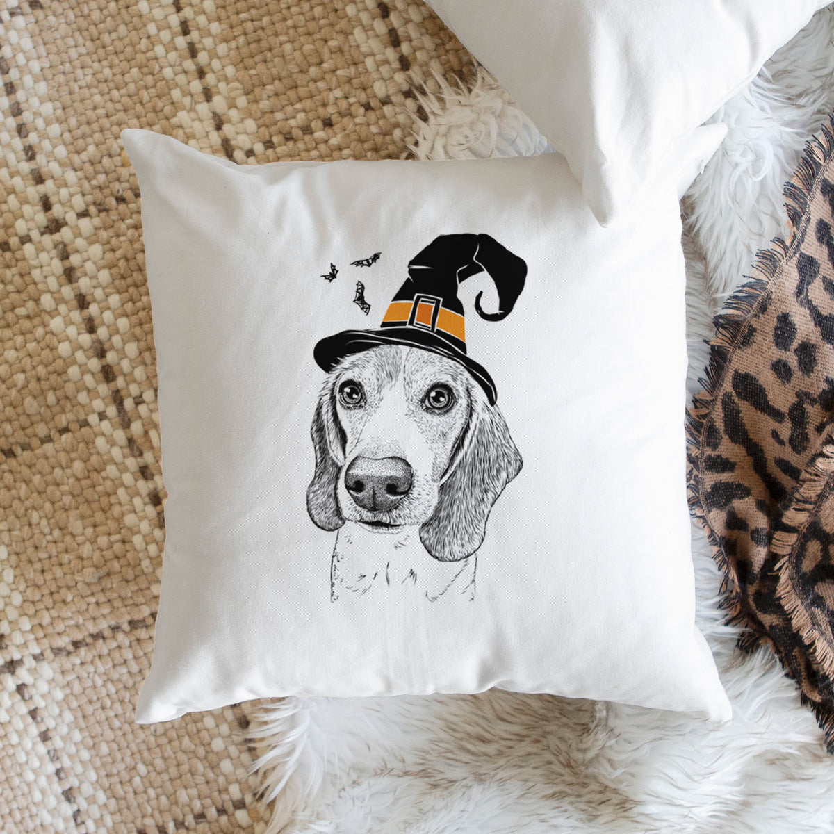 Elvis the Bluetick Beagle - Throw Pillow Cover