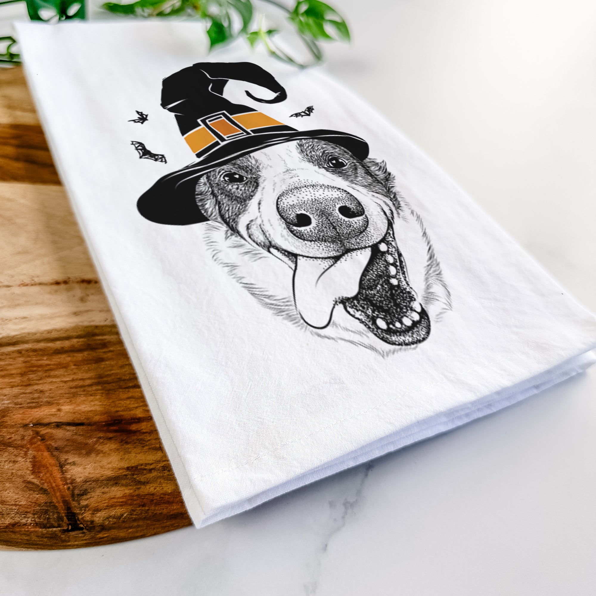 Elwood the Border Collie Tea Towel