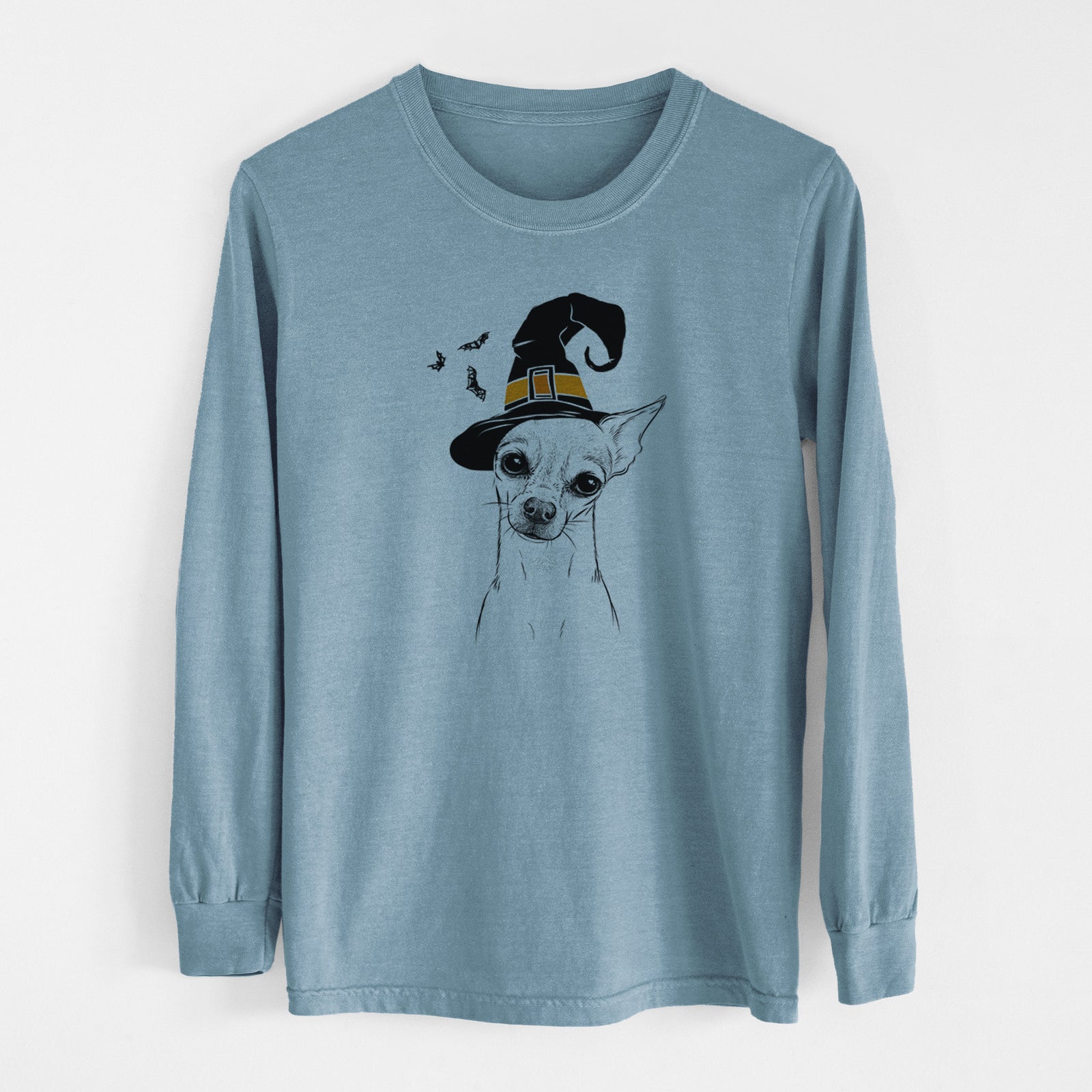 Witch Emee the Chihuahua - Men's Heavyweight 100% Cotton Long Sleeve