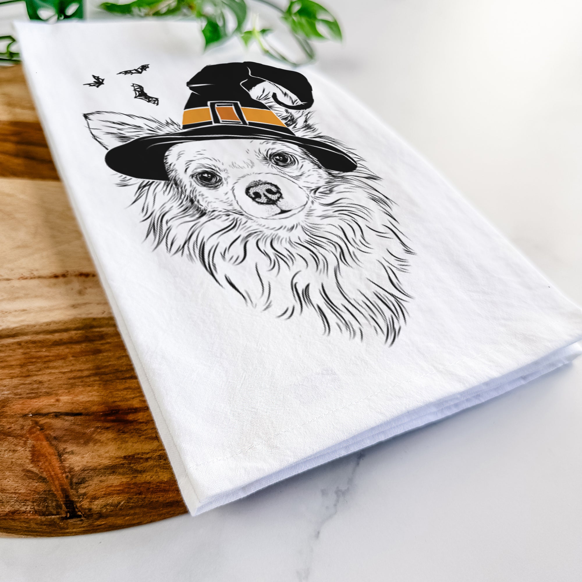 Emma the Longhaired Chihuahua Tea Towel