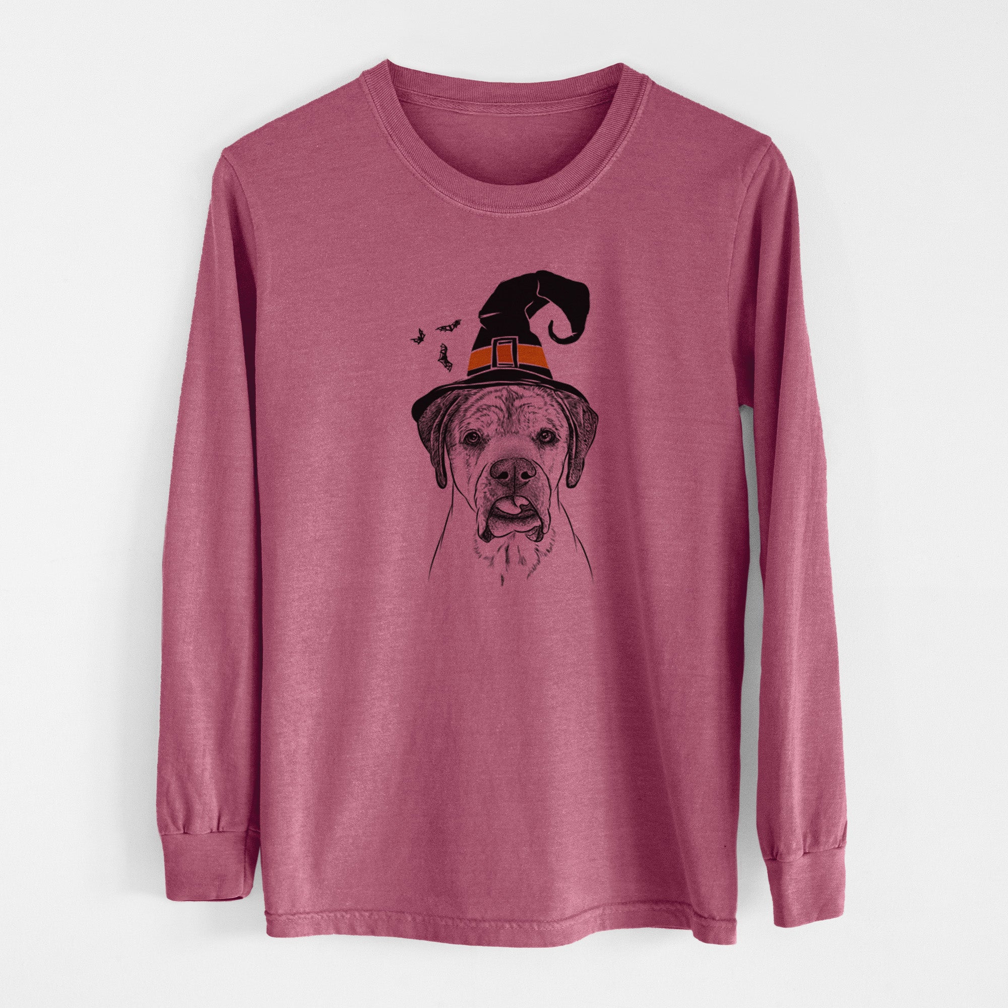 Witch Emma the English Mastiff - Men's Heavyweight 100% Cotton Long Sleeve