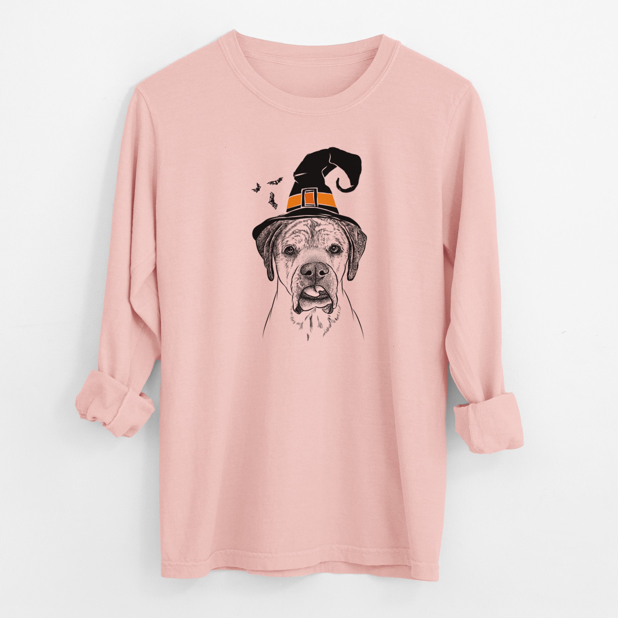 Witch Emma the English Mastiff - Men's Heavyweight 100% Cotton Long Sleeve