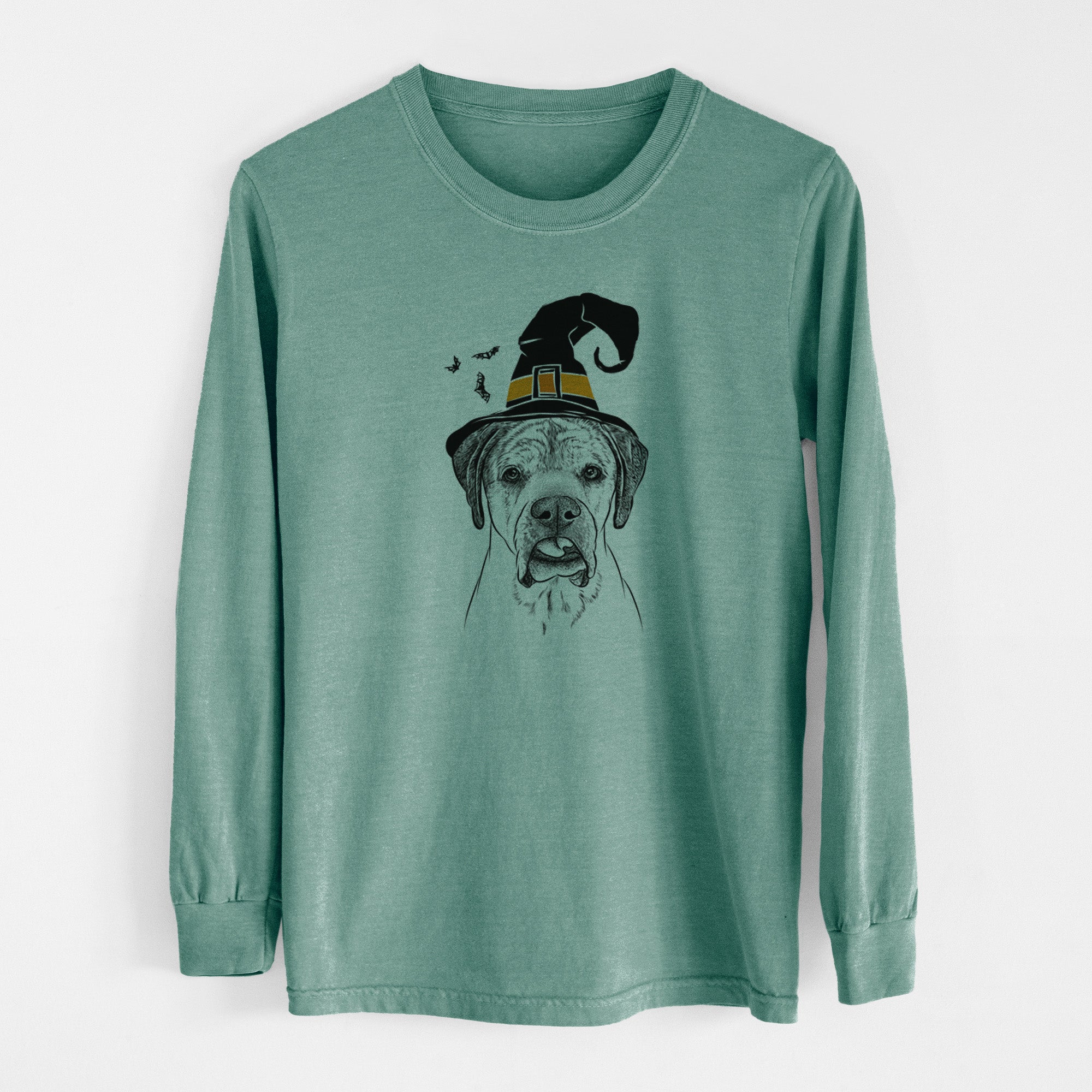 Witch Emma the English Mastiff - Men's Heavyweight 100% Cotton Long Sleeve