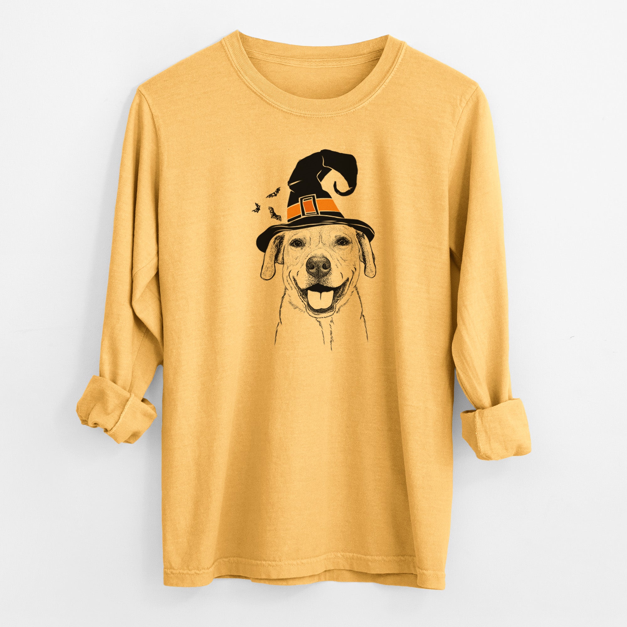 Witch Ernie the Mixed Breed - Men's Heavyweight 100% Cotton Long Sleeve