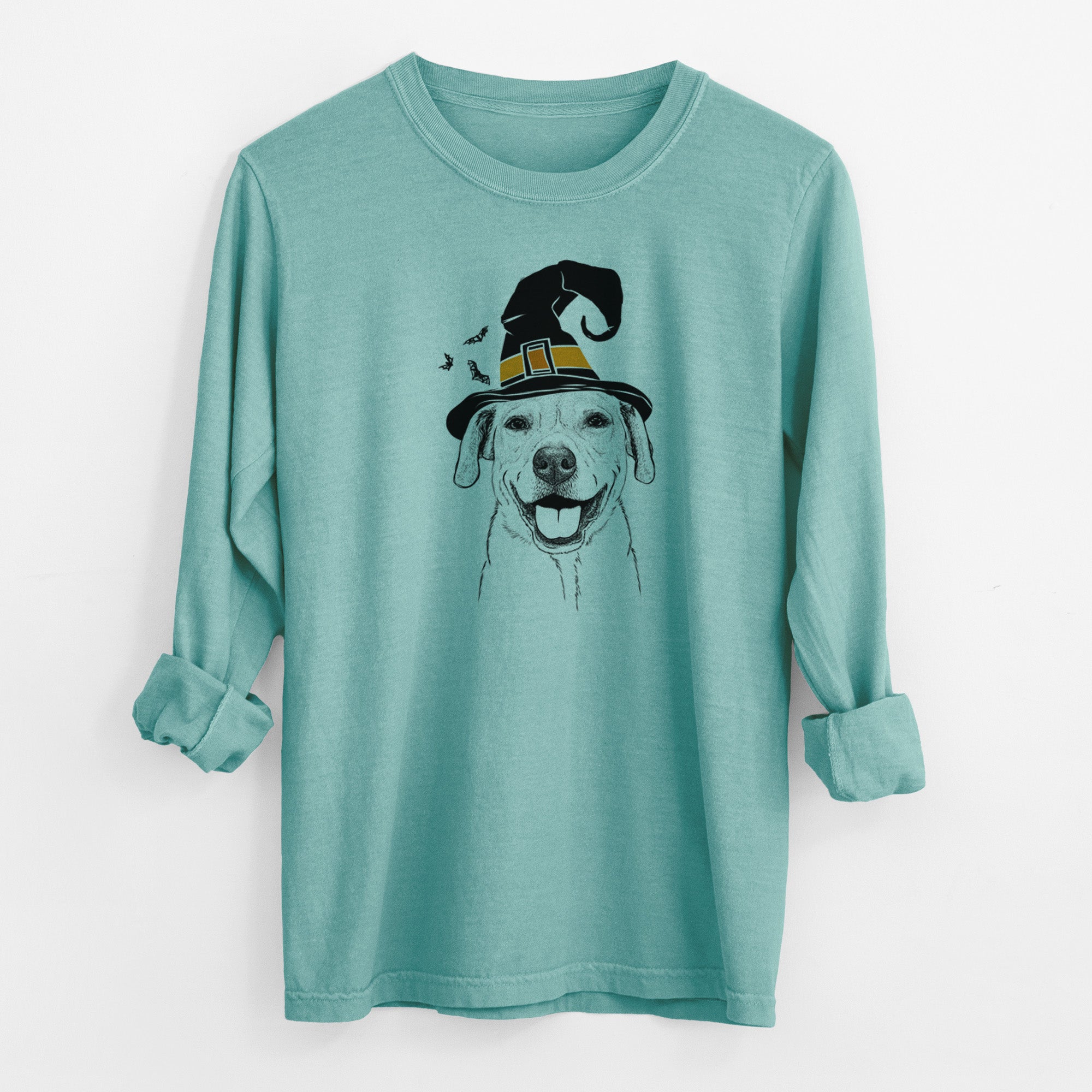 Witch Ernie the Mixed Breed - Men's Heavyweight 100% Cotton Long Sleeve