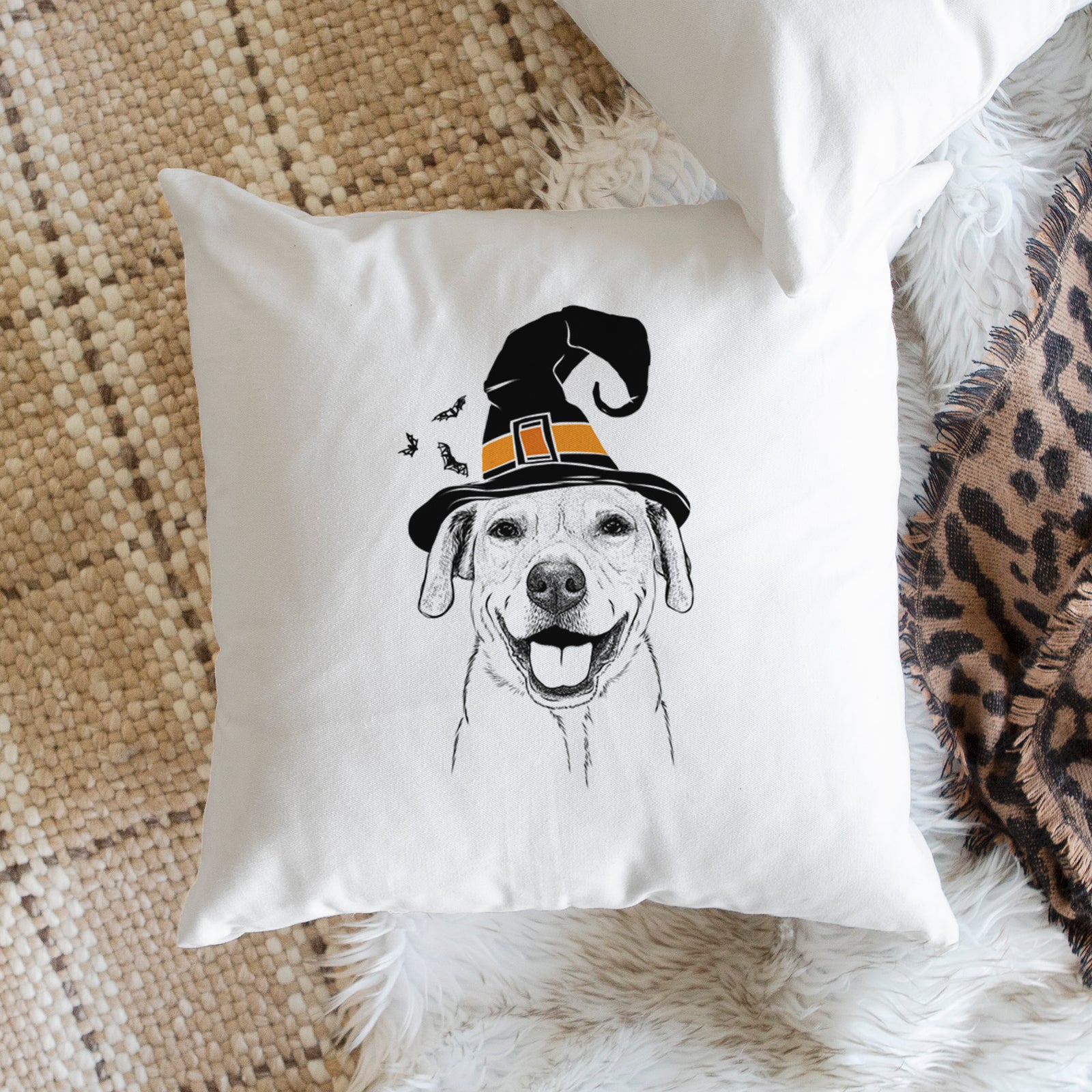 Ernie the Mixed Breed - Throw Pillow Cover
