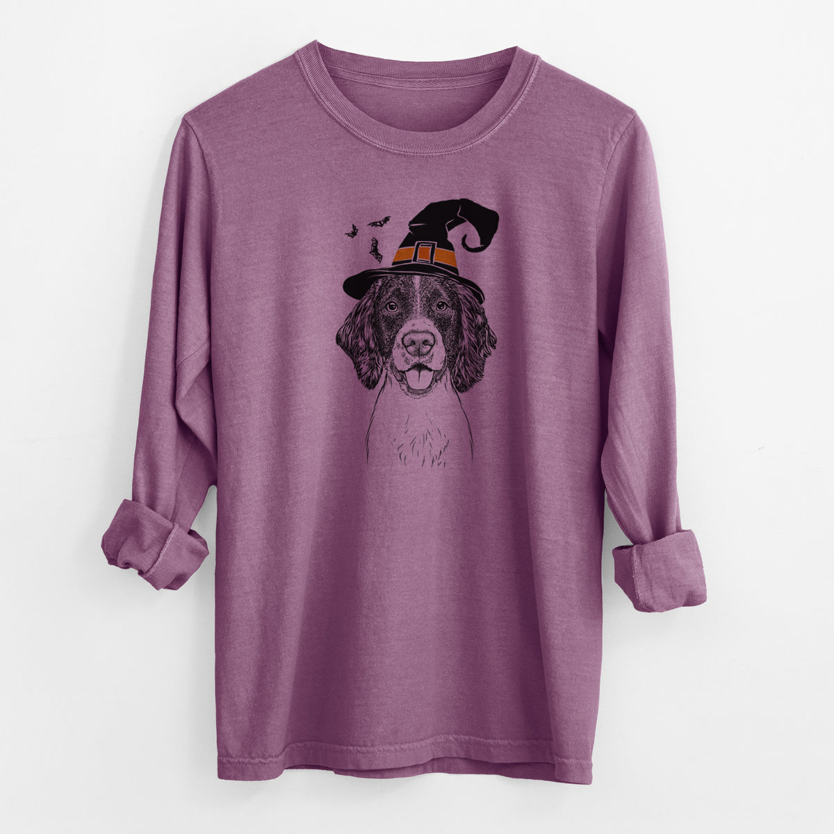 Witch Ever the English Springer Spaniel - Men's Heavyweight 100% Cotton Long Sleeve