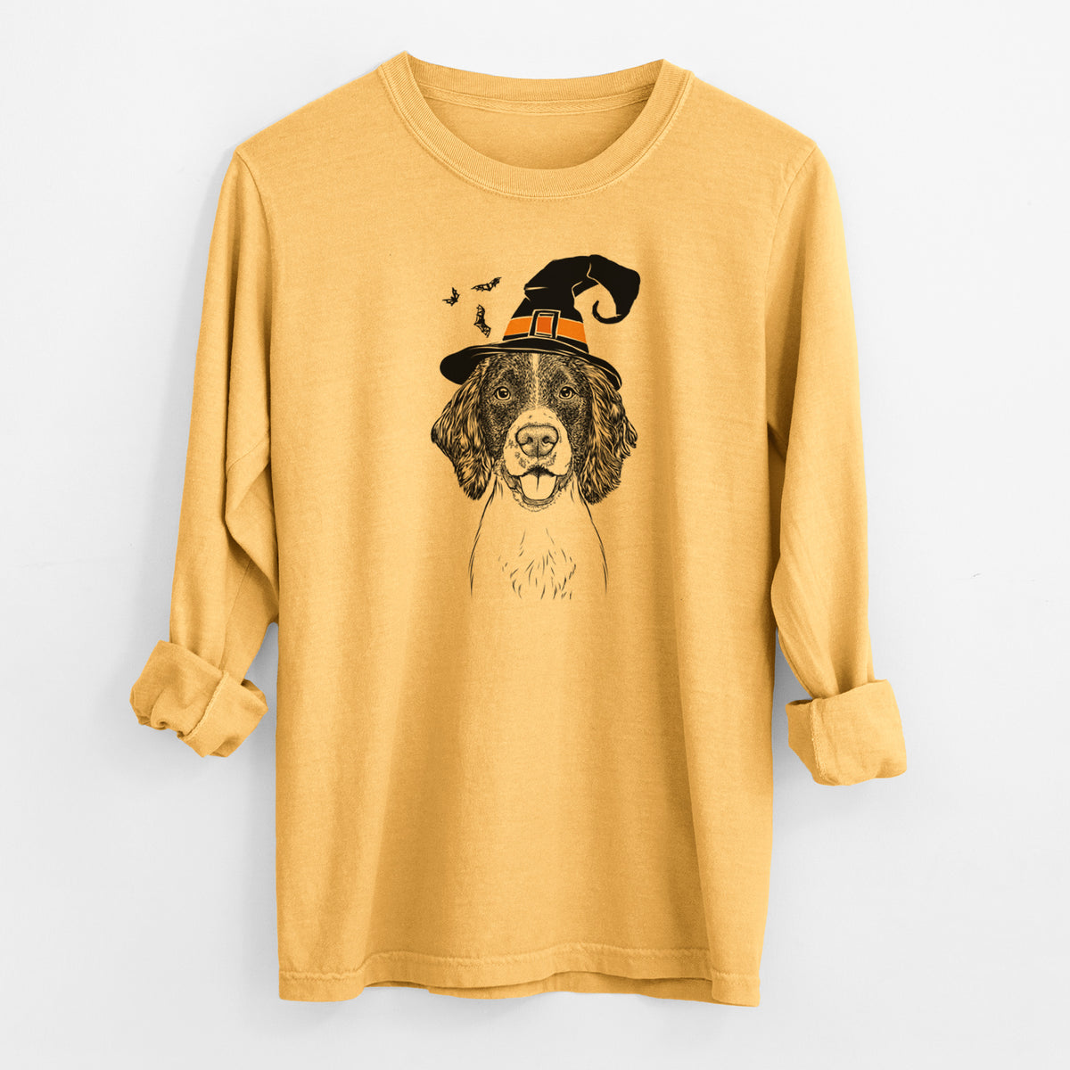 Witch Ever the English Springer Spaniel - Men's Heavyweight 100% Cotton Long Sleeve