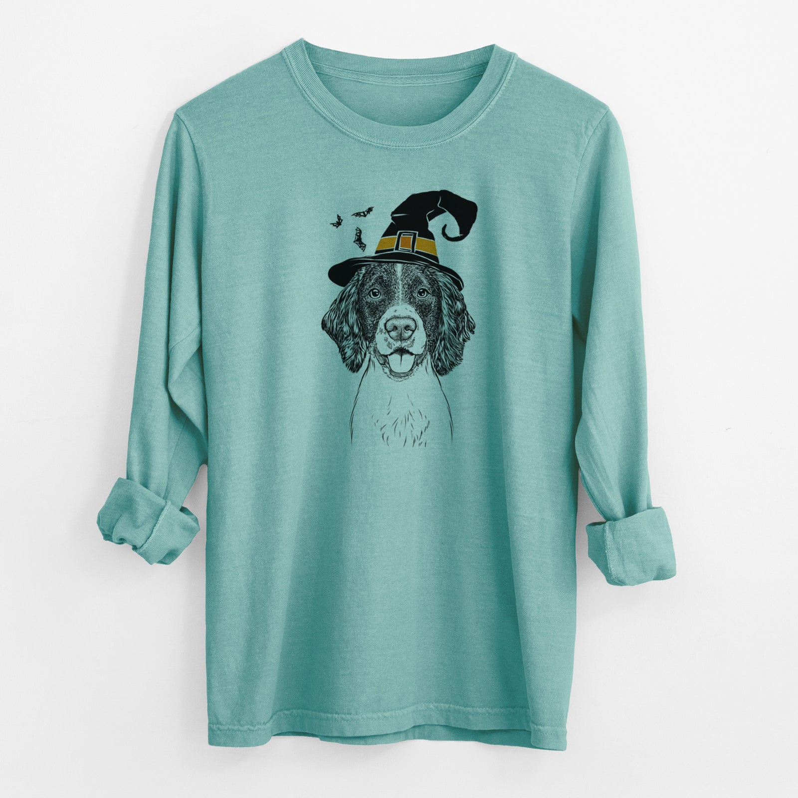Witch Ever the English Springer Spaniel - Men's Heavyweight 100% Cotton Long Sleeve