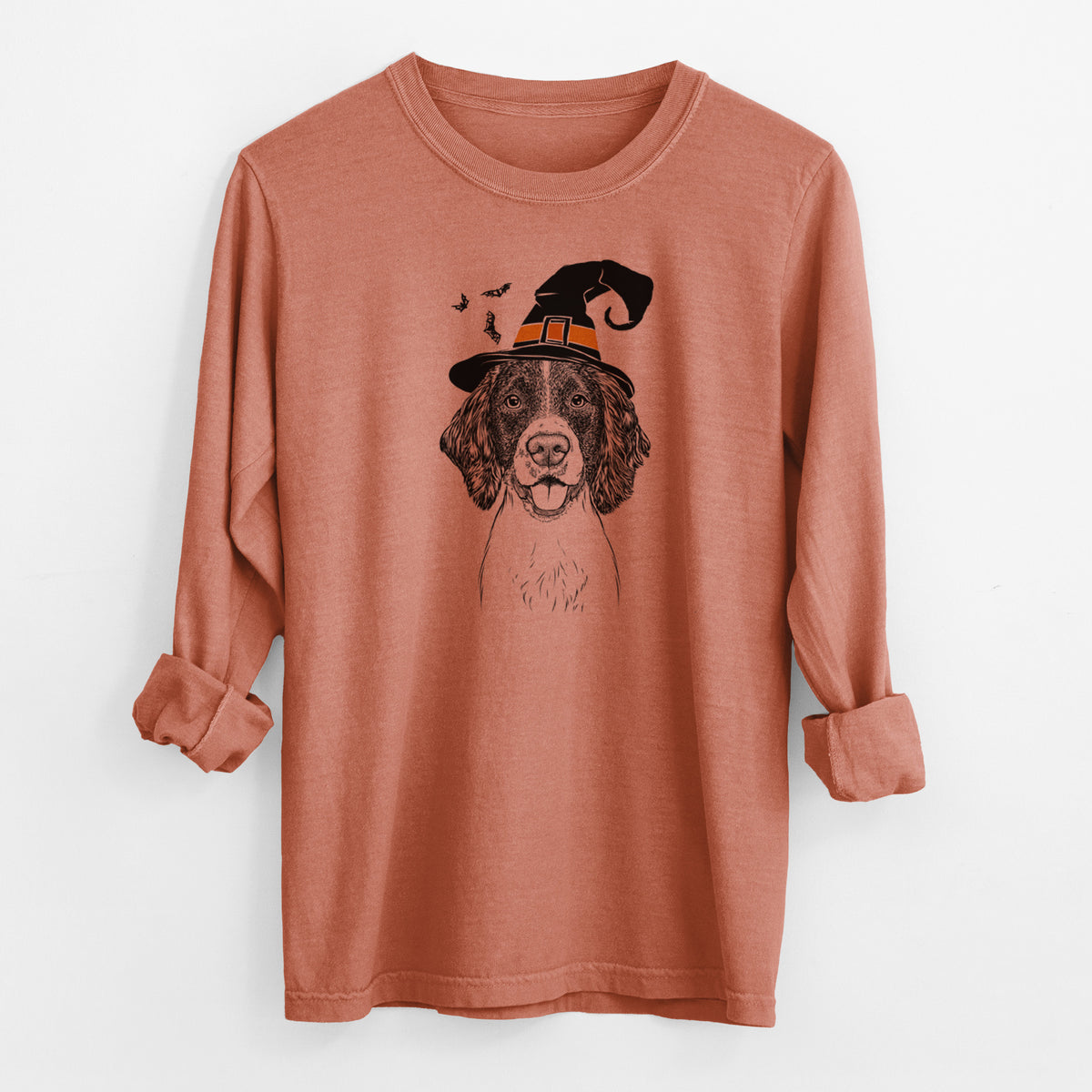 Witch Ever the English Springer Spaniel - Men's Heavyweight 100% Cotton Long Sleeve