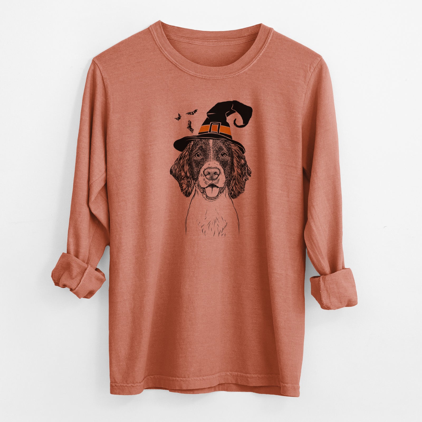 Witch Ever the English Springer Spaniel - Men's Heavyweight 100% Cotton Long Sleeve