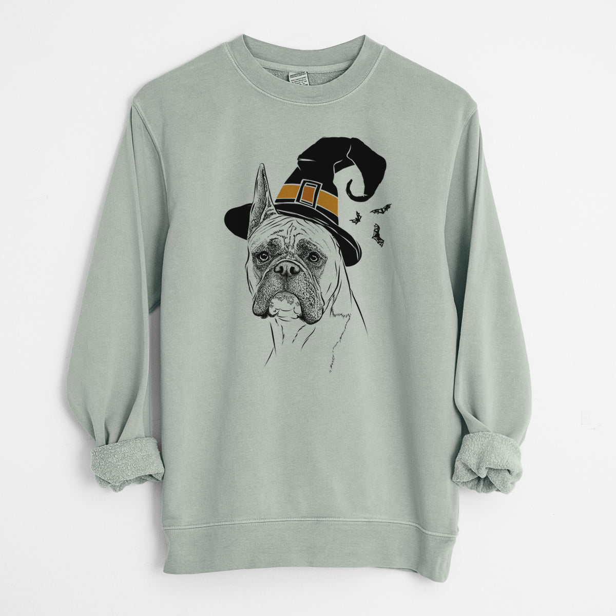 Witch Ezra the Boxer - Unisex Pigment Dyed Crew Sweatshirt