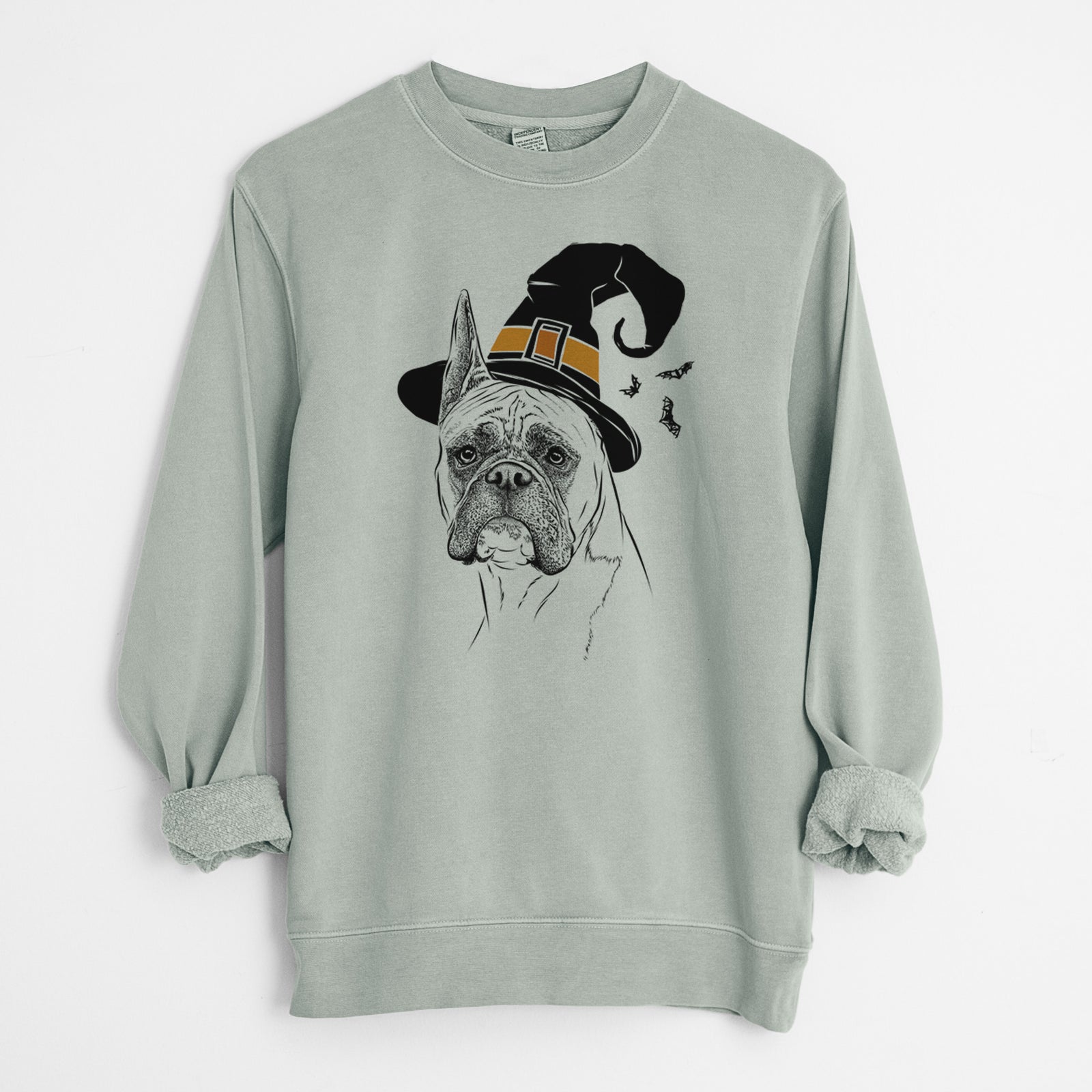 Witch Ezra the Boxer - Unisex Pigment Dyed Crew Sweatshirt