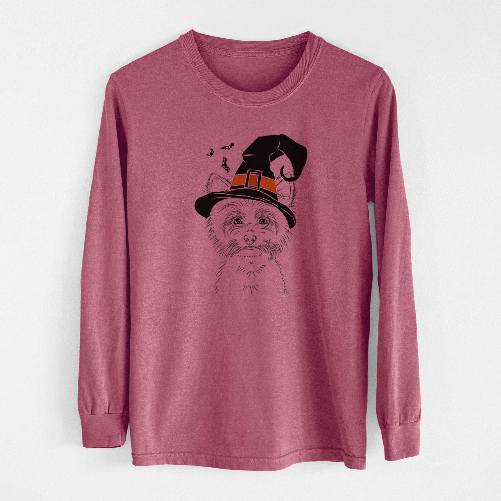 Witch Farva the Yorkshire Terrier - Men's Heavyweight 100% Cotton Long Sleeve