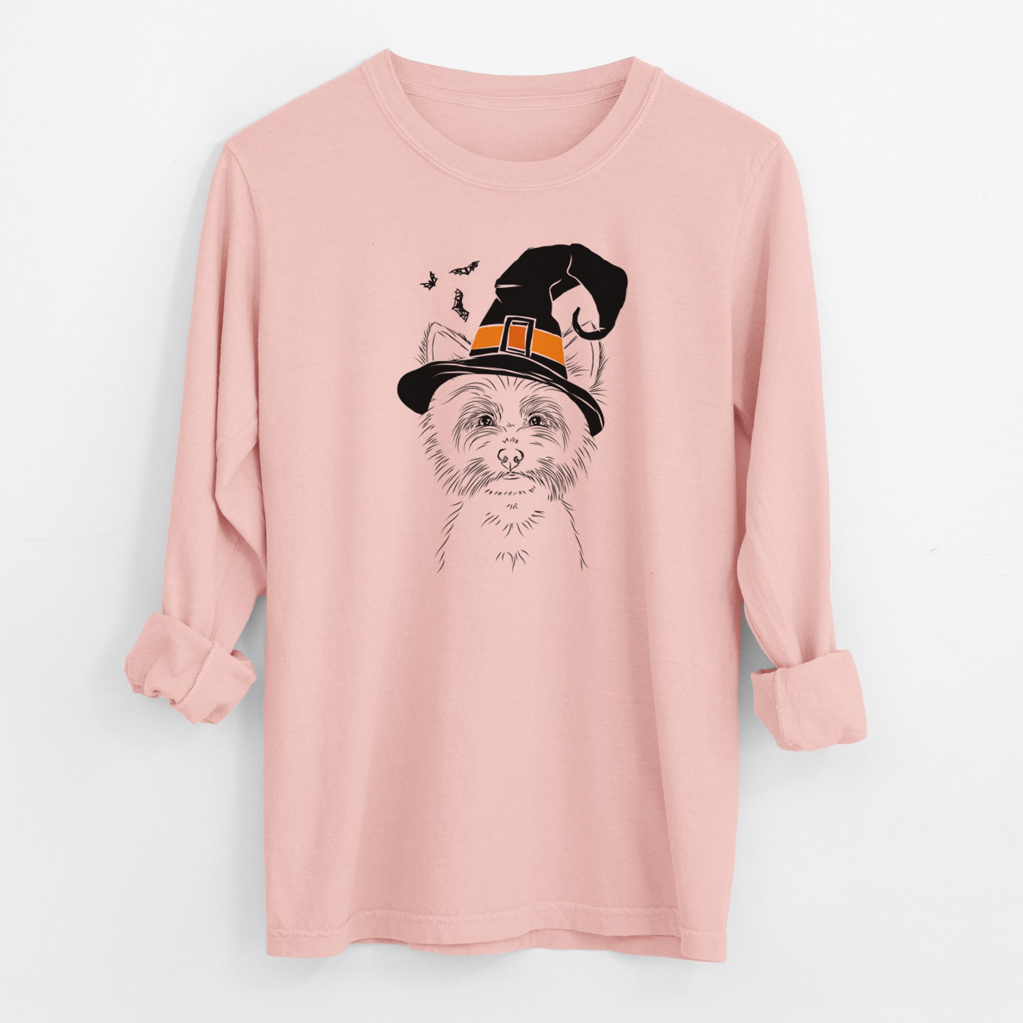 Witch Farva the Yorkshire Terrier - Men's Heavyweight 100% Cotton Long Sleeve