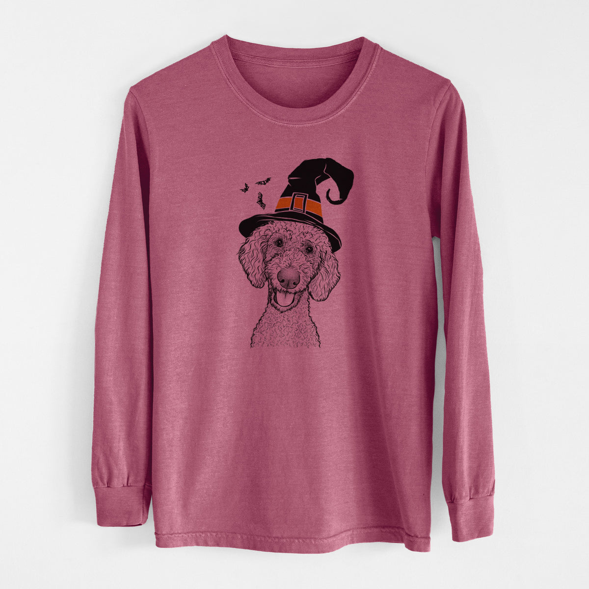 Witch Fenway the Goldendoodle - Men's Heavyweight 100% Cotton Long Sleeve