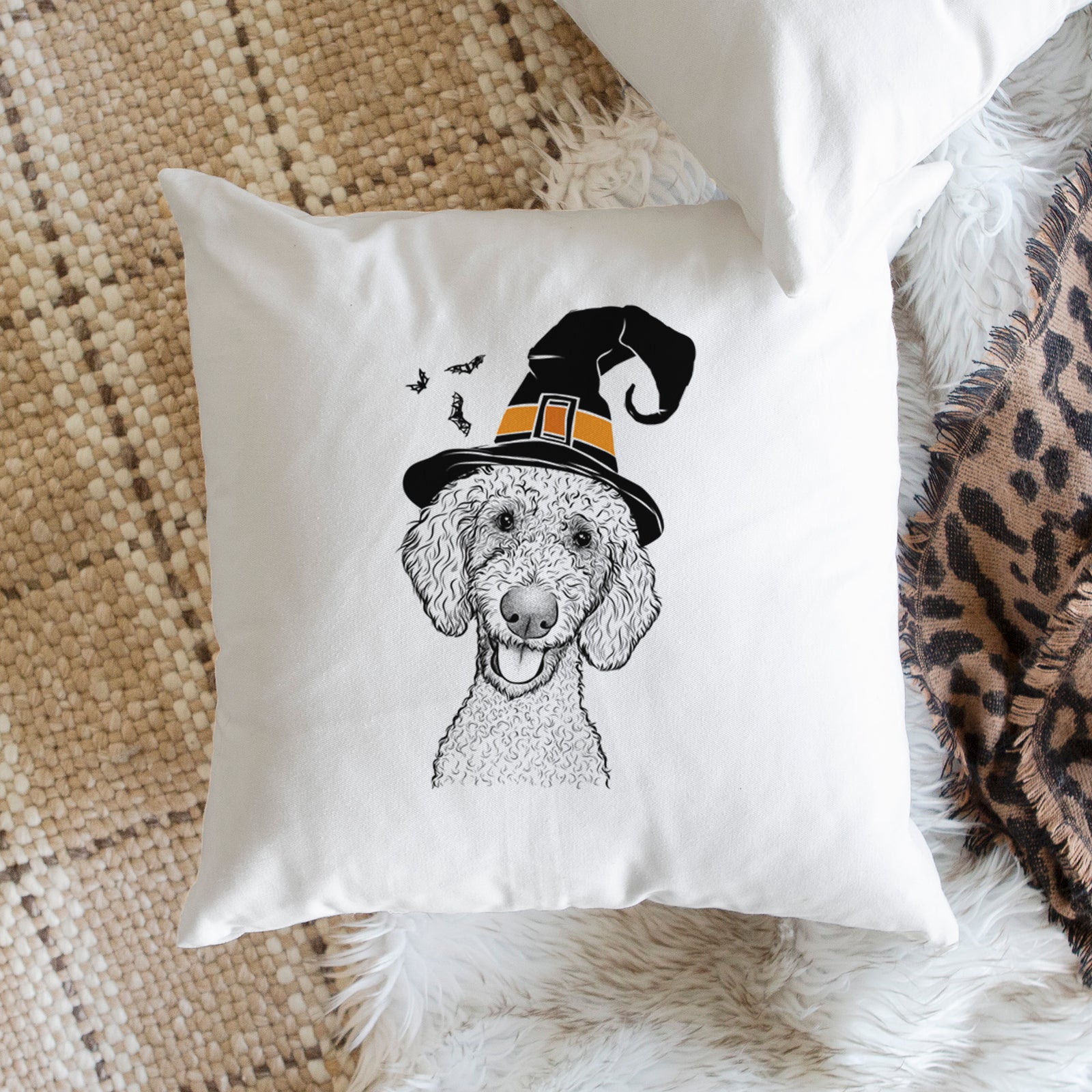 Fenway the Goldendoodle - Throw Pillow Cover