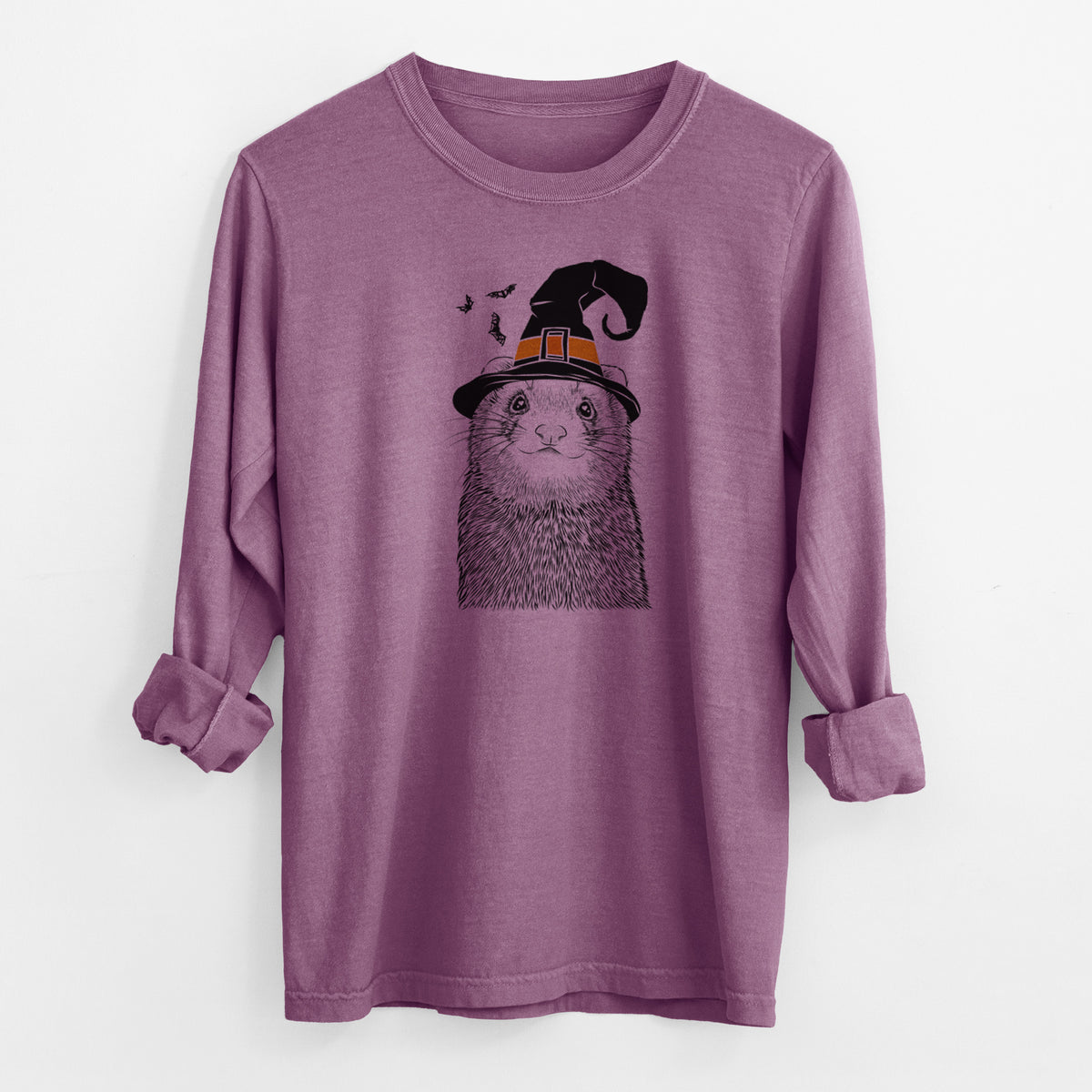 Witch Fig the Ferret - Men's Heavyweight 100% Cotton Long Sleeve