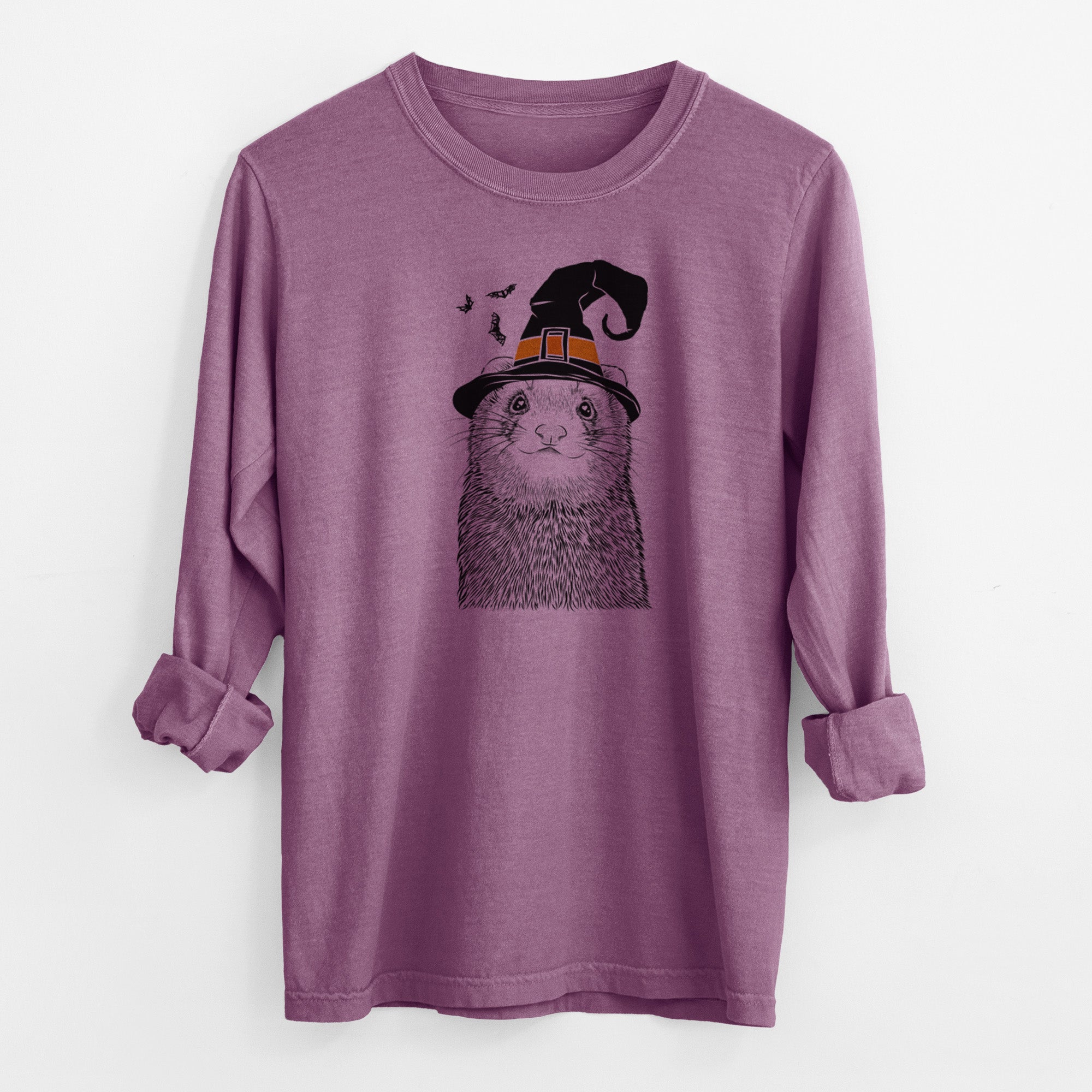 Witch Fig the Ferret - Men's Heavyweight 100% Cotton Long Sleeve