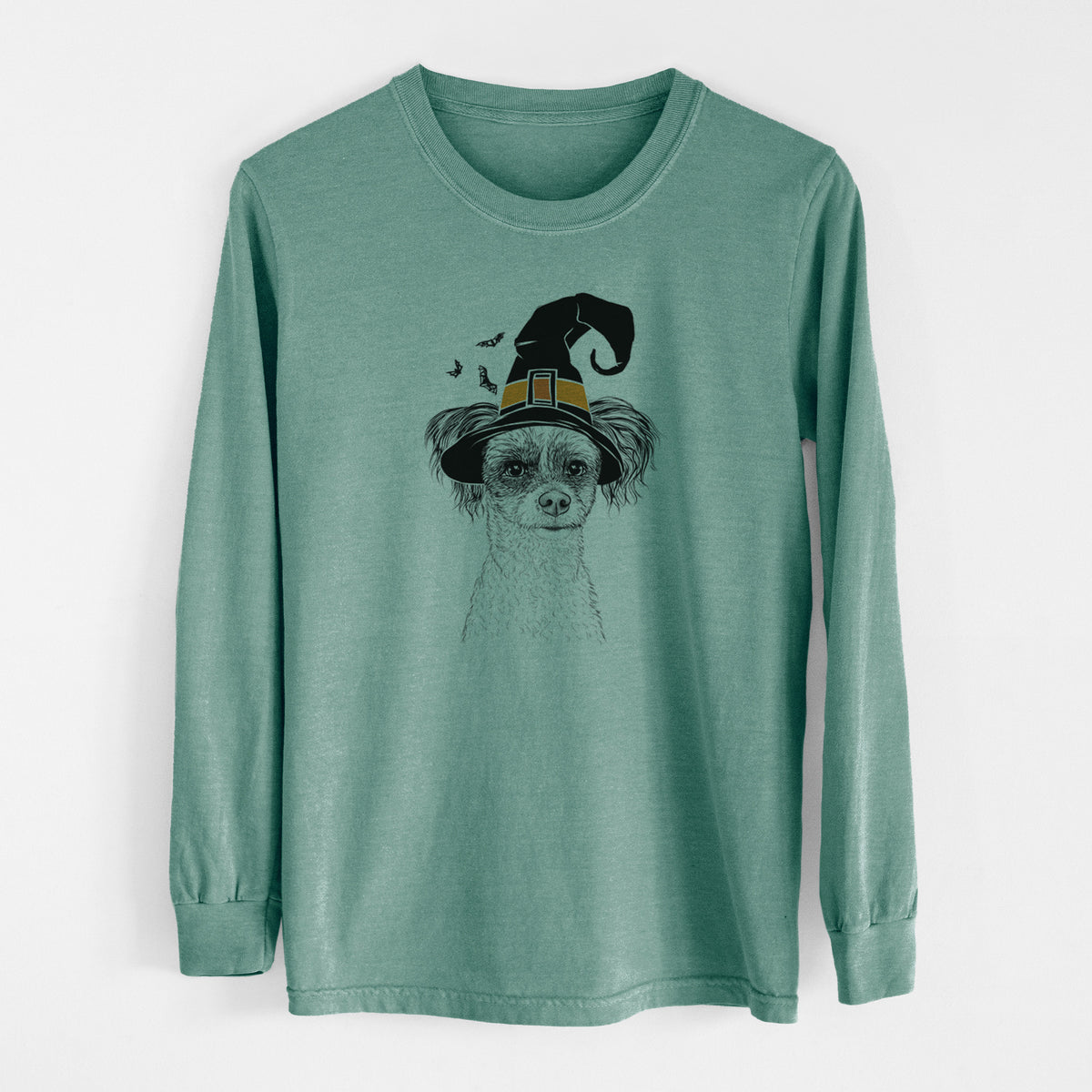 Witch Finley the Papillon Mix - Men's Heavyweight 100% Cotton Long Sleeve