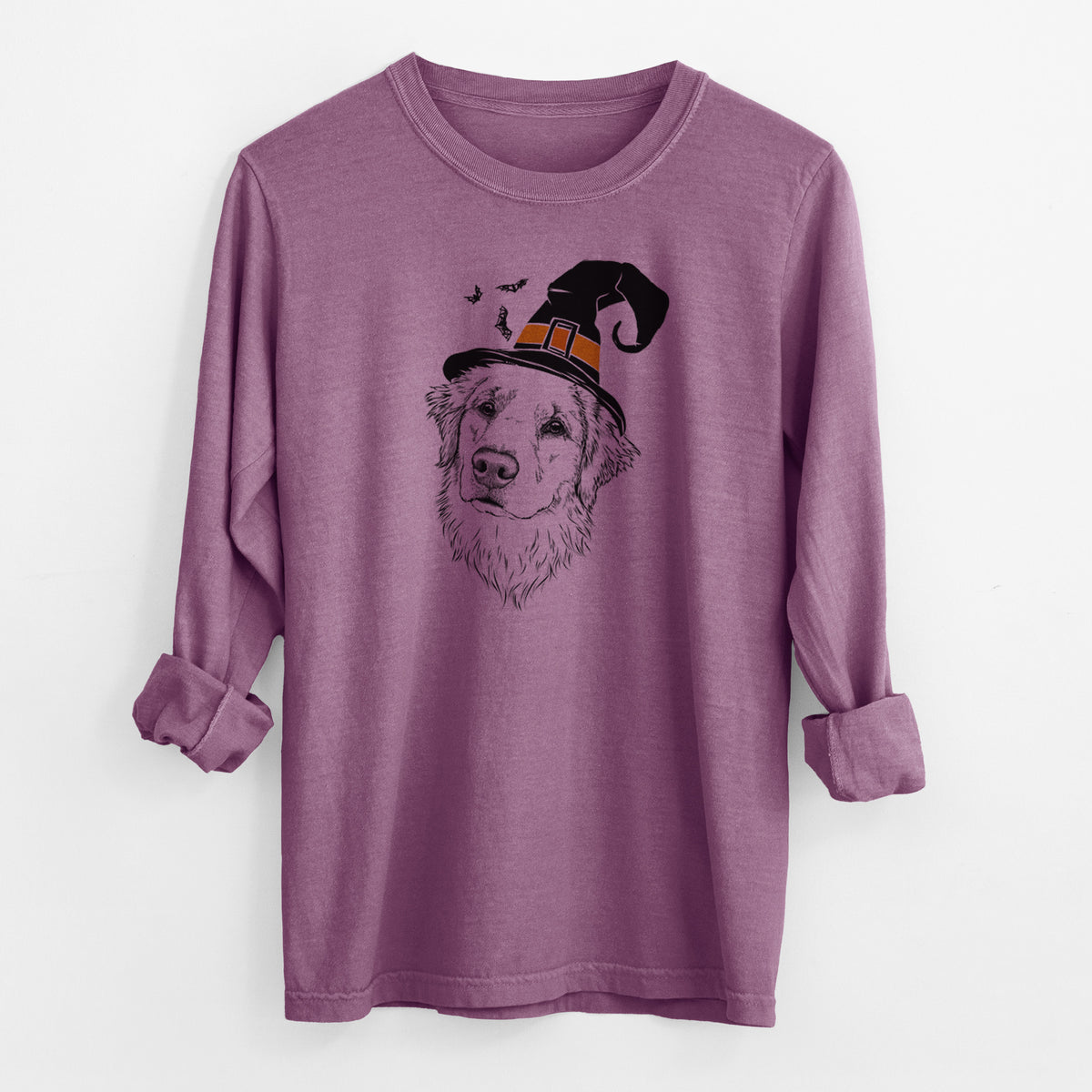 Witch Fiona the Golden Retriever - Men's Heavyweight 100% Cotton Long Sleeve