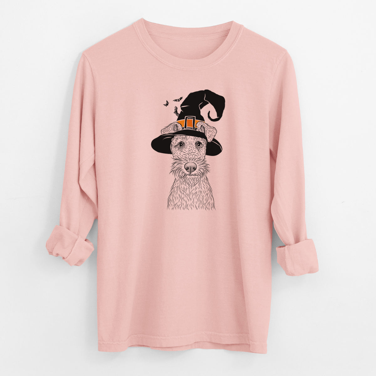 Witch Fitz the Wire Fox Terrier - Men's Heavyweight 100% Cotton Long Sleeve