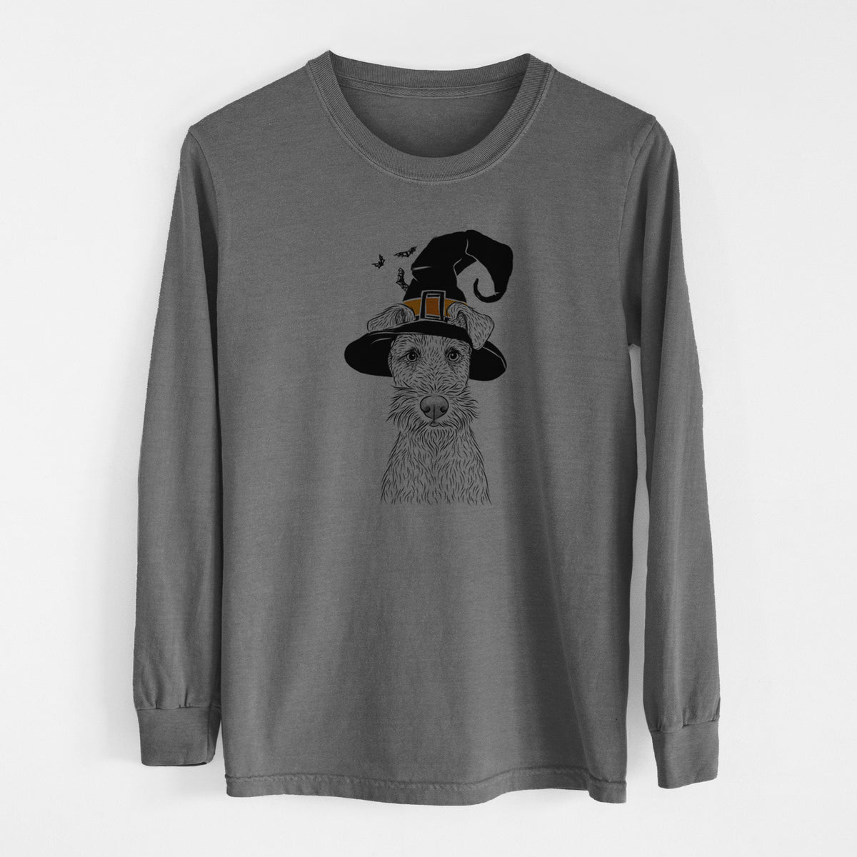 Witch Fitz the Wire Fox Terrier - Men's Heavyweight 100% Cotton Long Sleeve