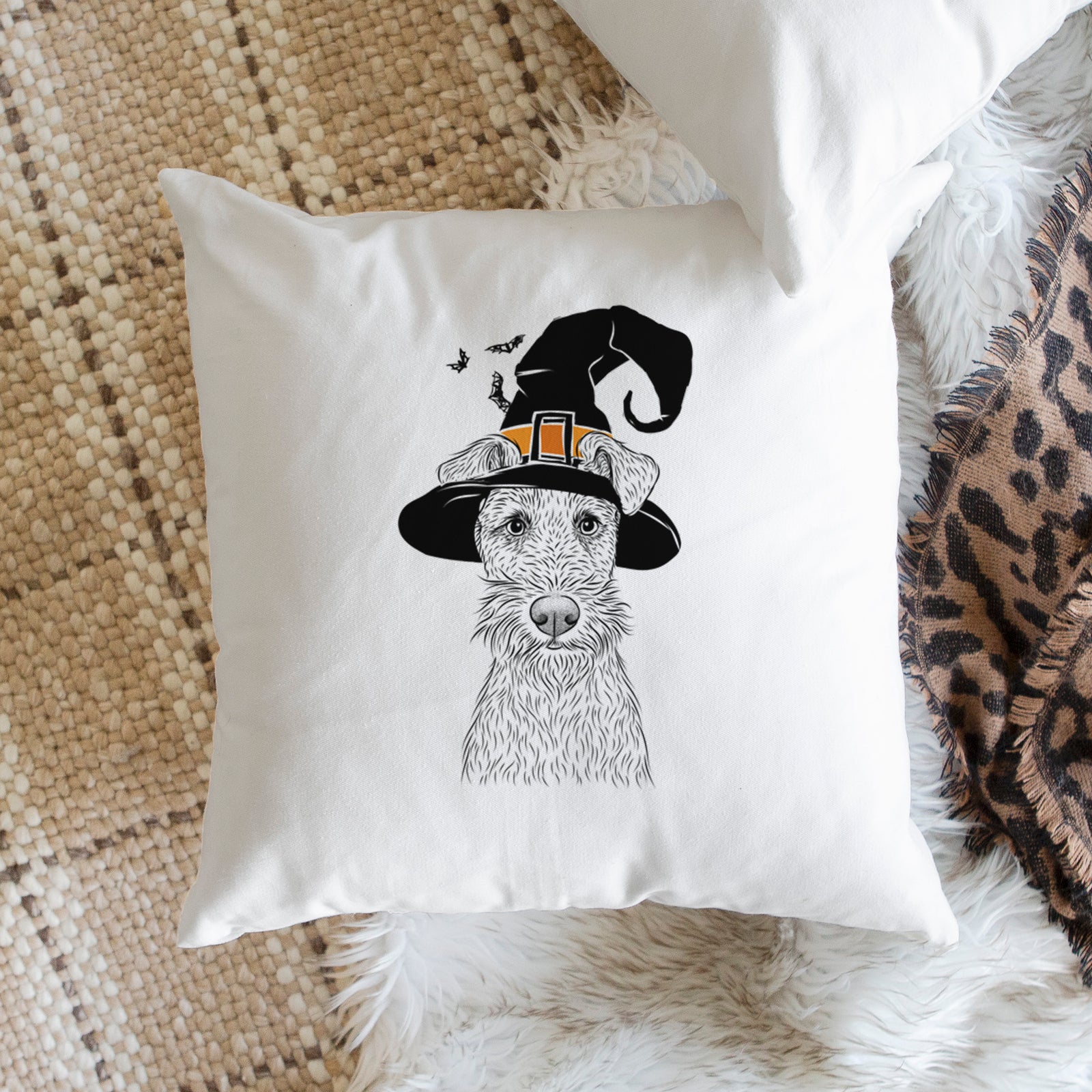 Fitz the Wire Fox Terrier - Throw Pillow Cover