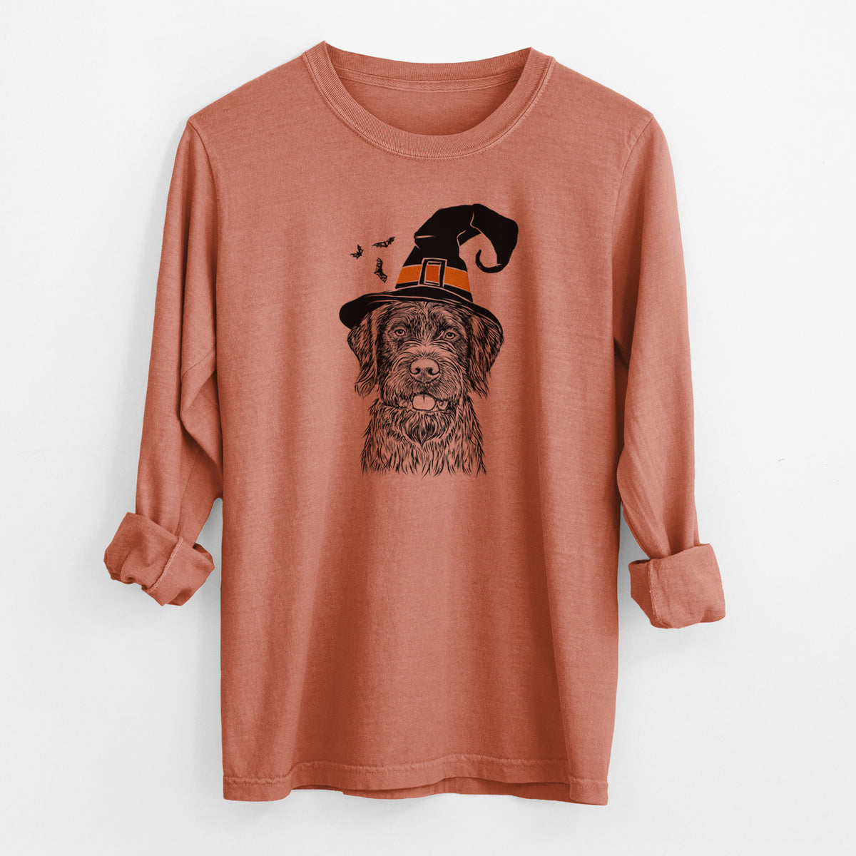 Witch Fletcher the Wirehaired Pointing Griffon - Men's Heavyweight 100% Cotton Long Sleeve